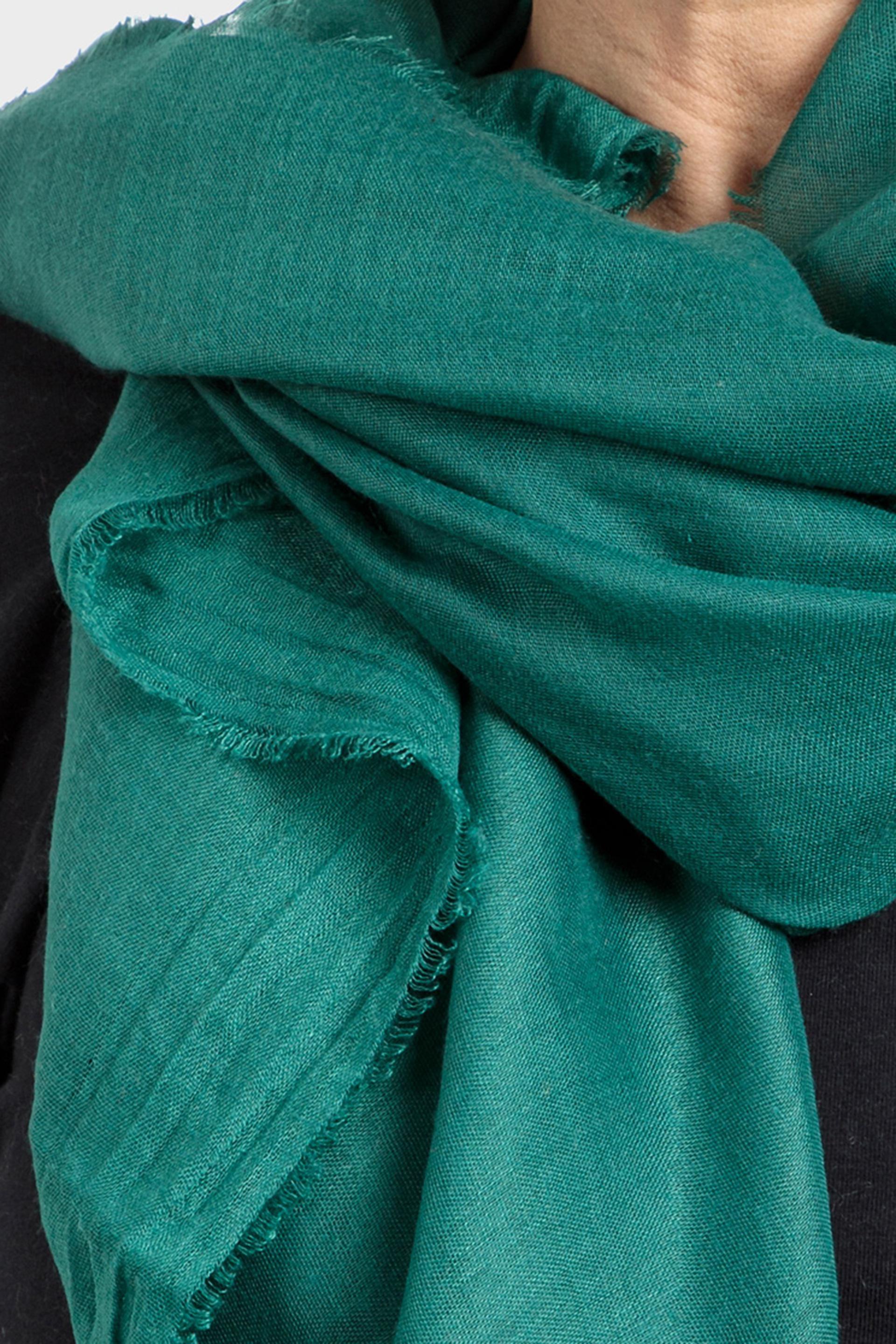 Green Solid Scarf, Green Bottle, large image number 1