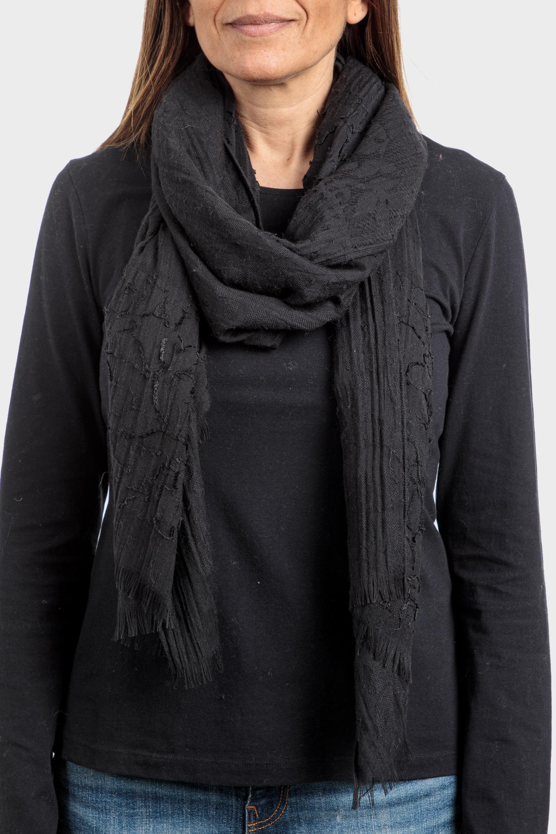 Black Neck Scarf, , large image number 0