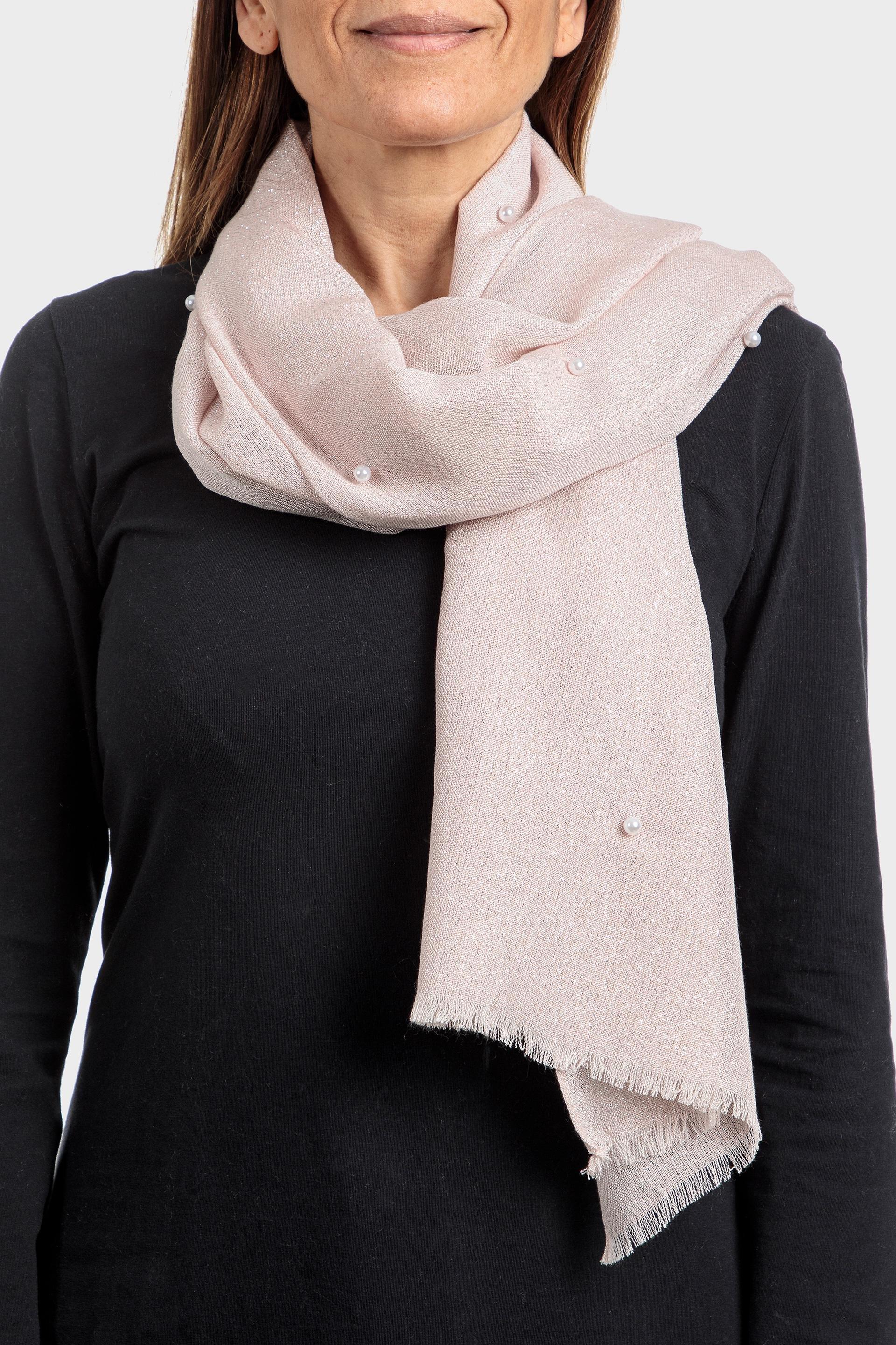 Pink Pearls Scarf, Pink Powder, large image number 0