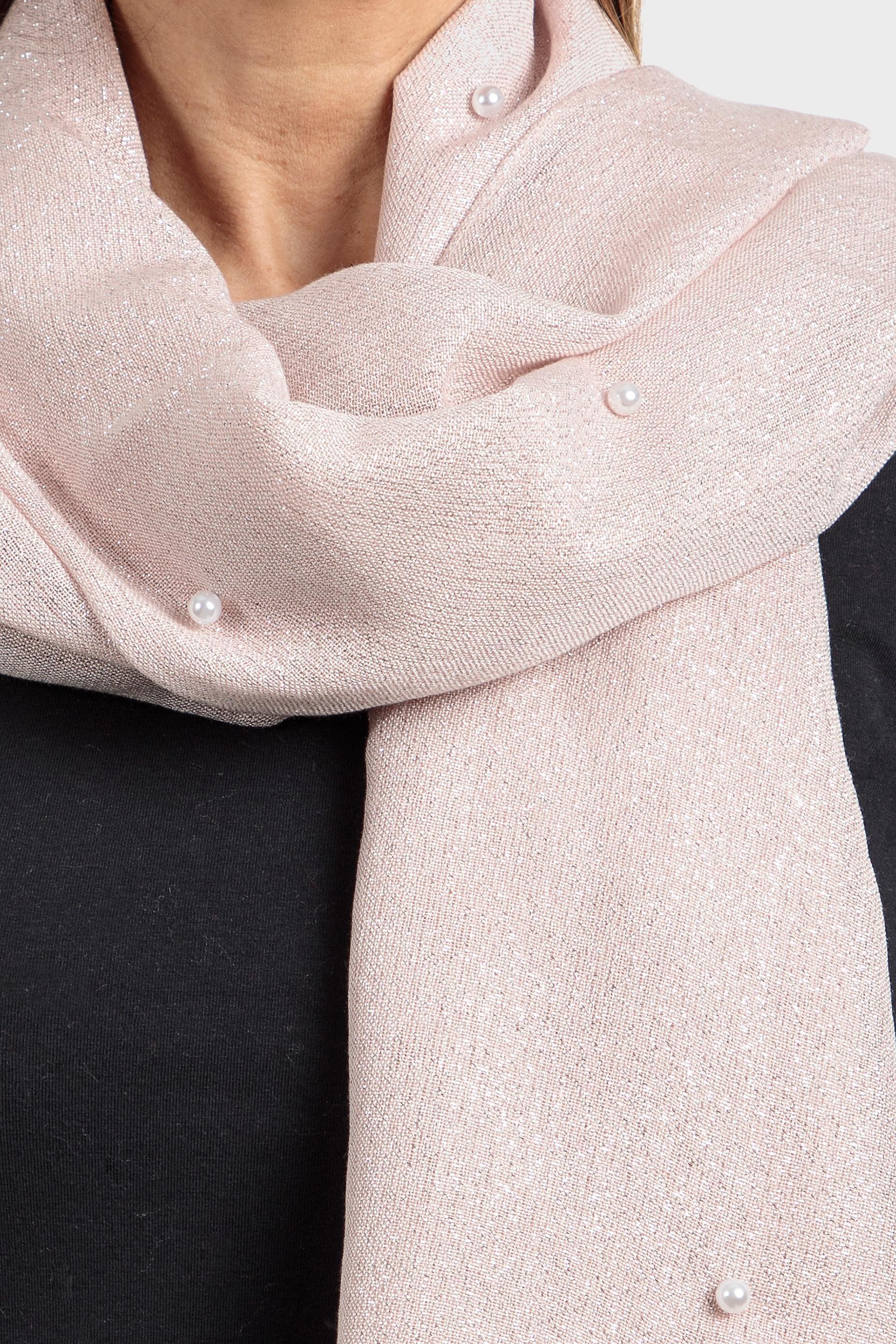 Pink Pearls Scarf, Pink Powder, large image number 1