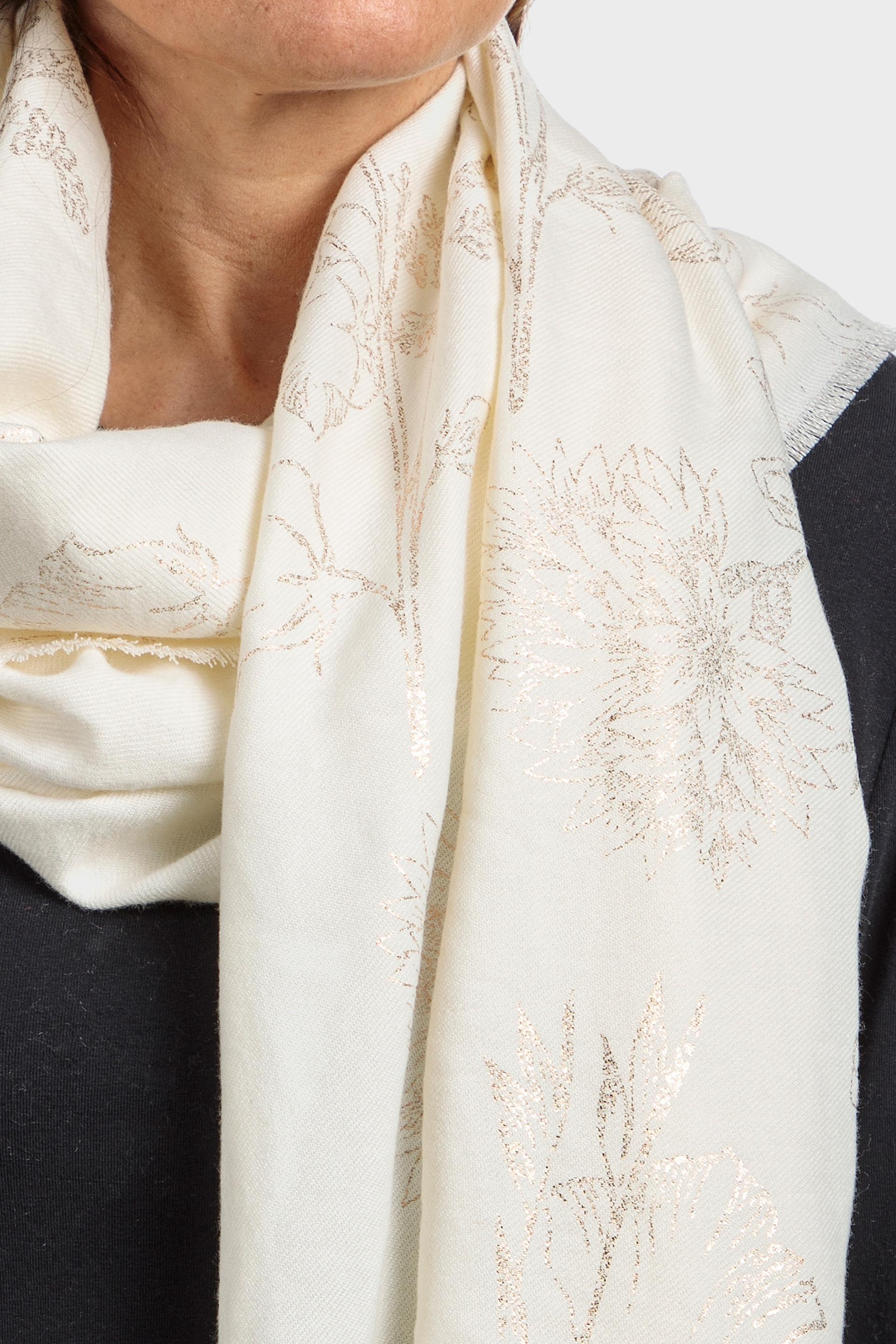 Cream Textured Scarf, , large image number 1