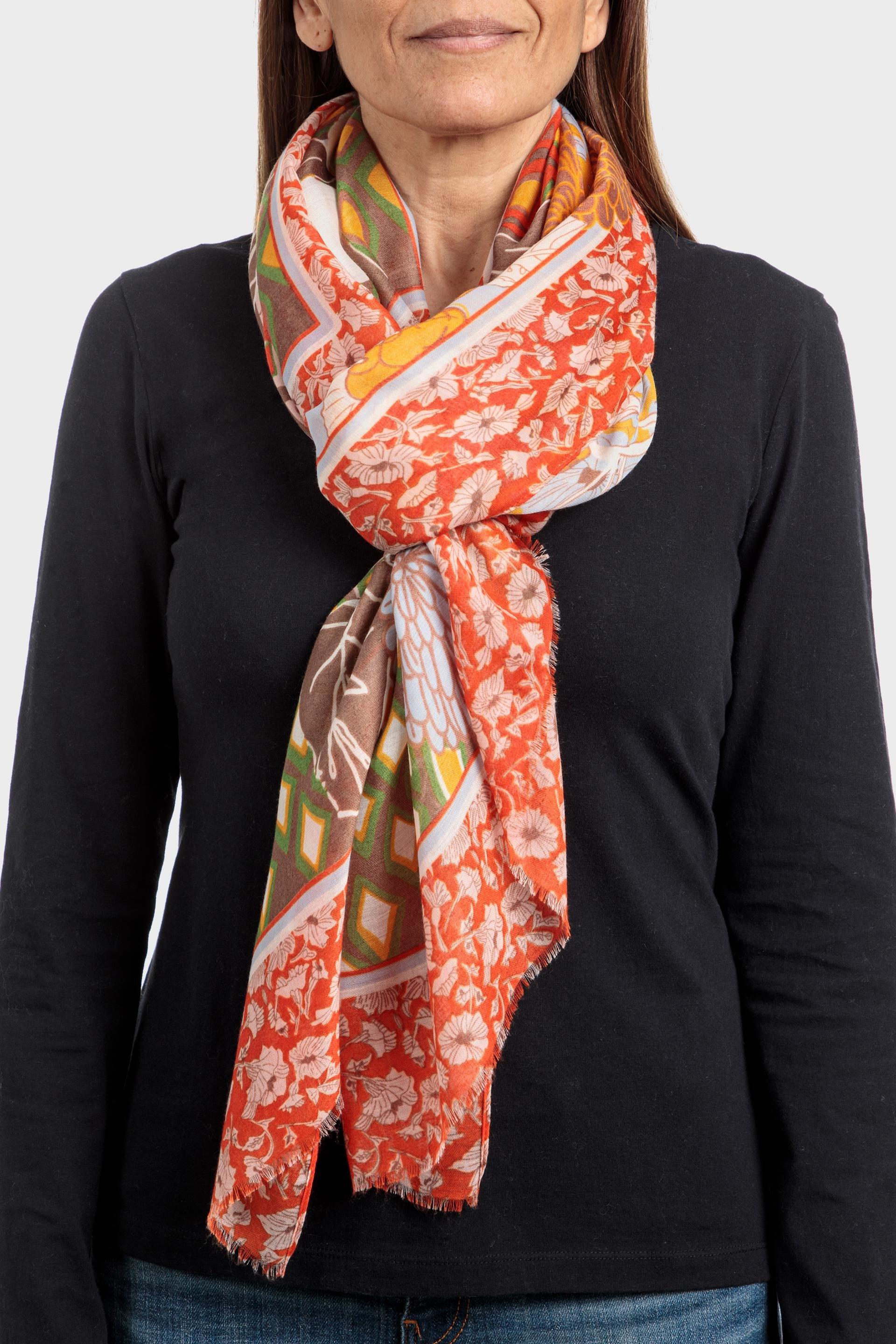 Multicolour Floral Pattern Scarf, , large image number 0