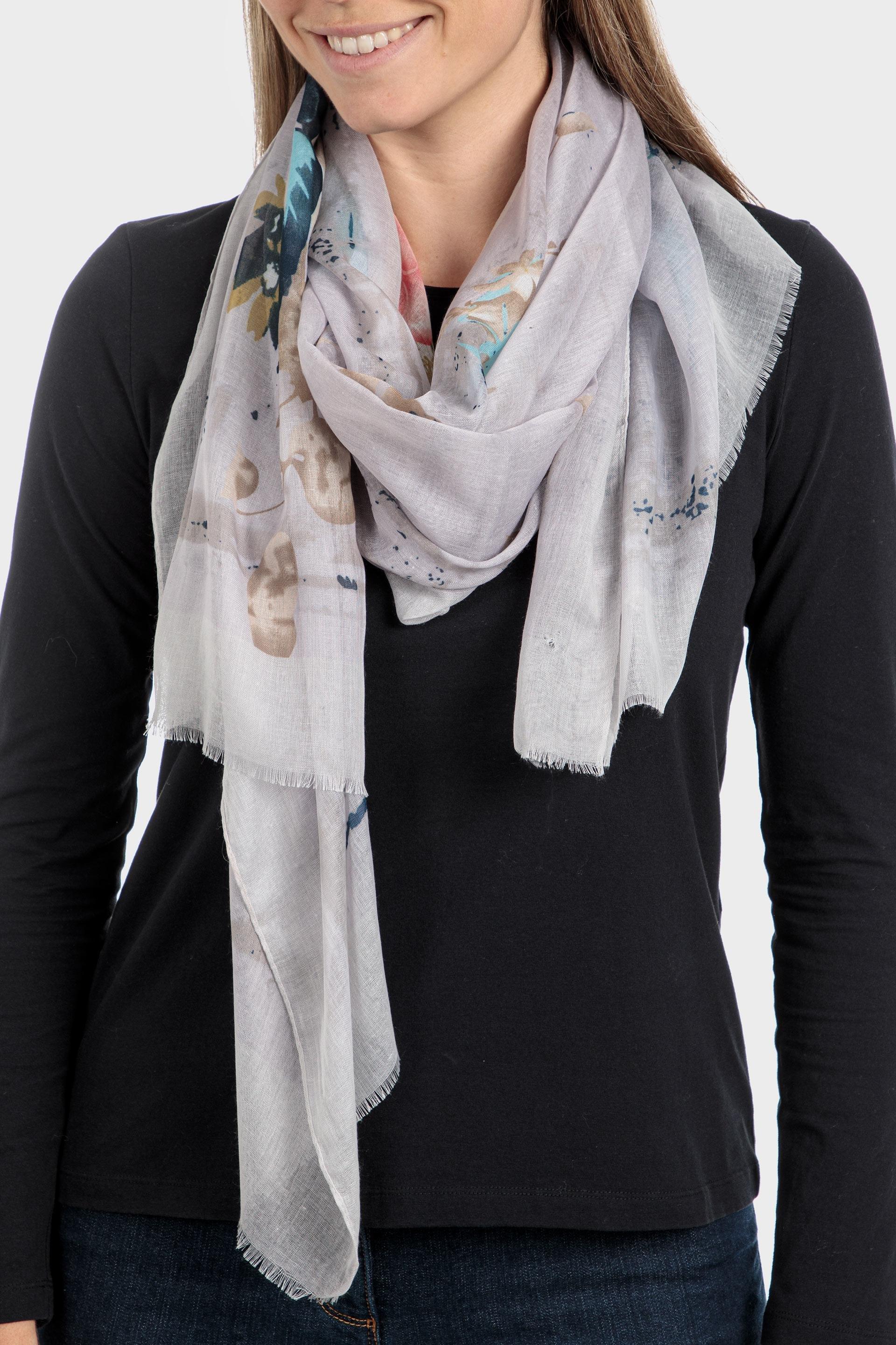 Multicolour Scarf, Grey, large image number 0