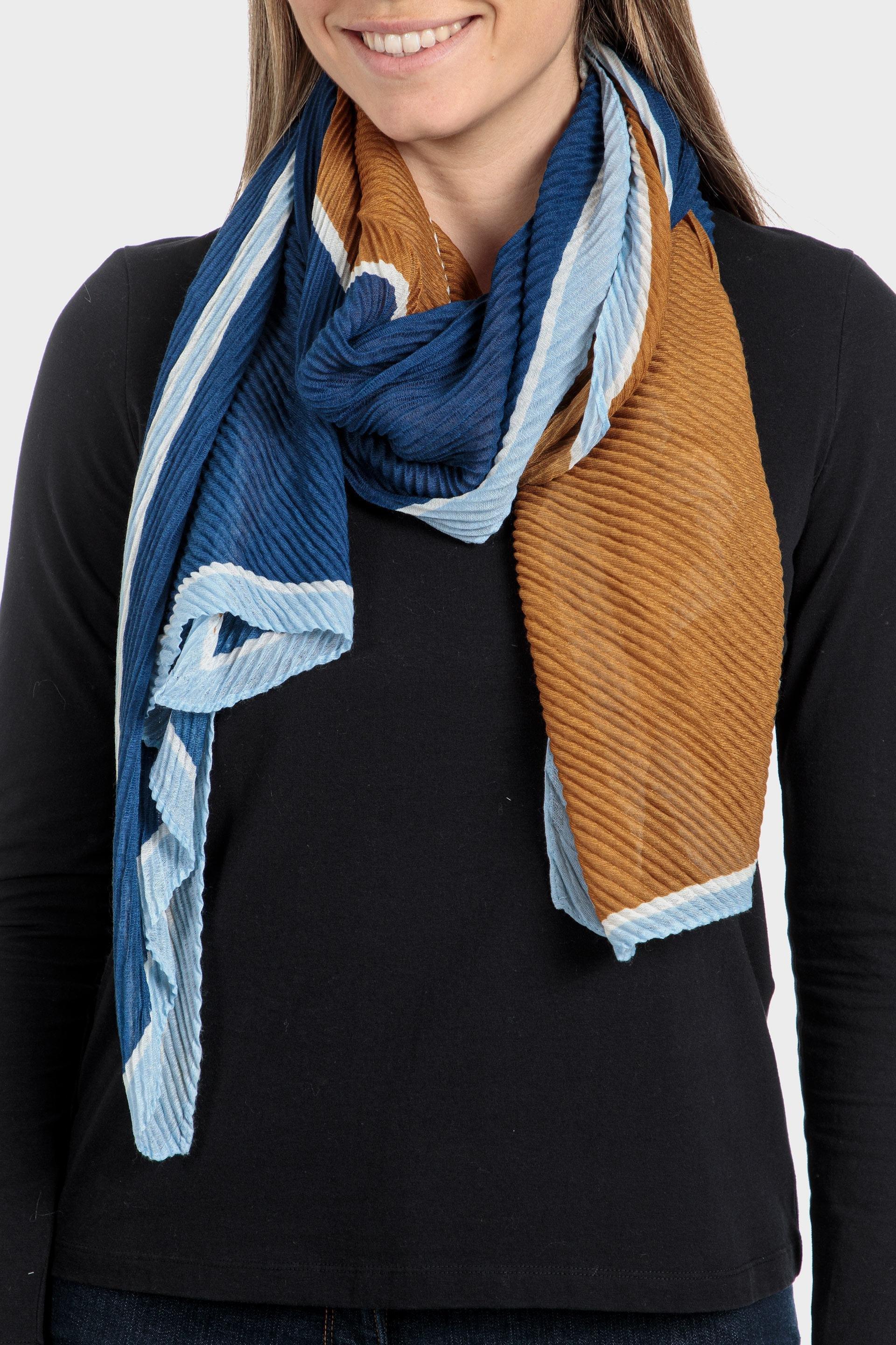 Multicolour Light Weight Scarf, Blue, large image number 2