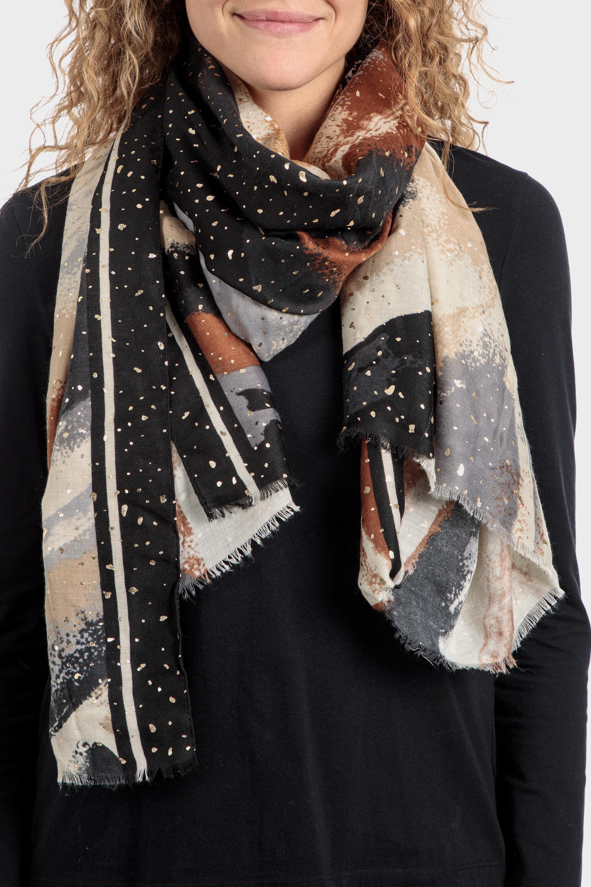 Multicolour Patterned Scarf, , large image number 0