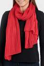 Red Pleated Scarf