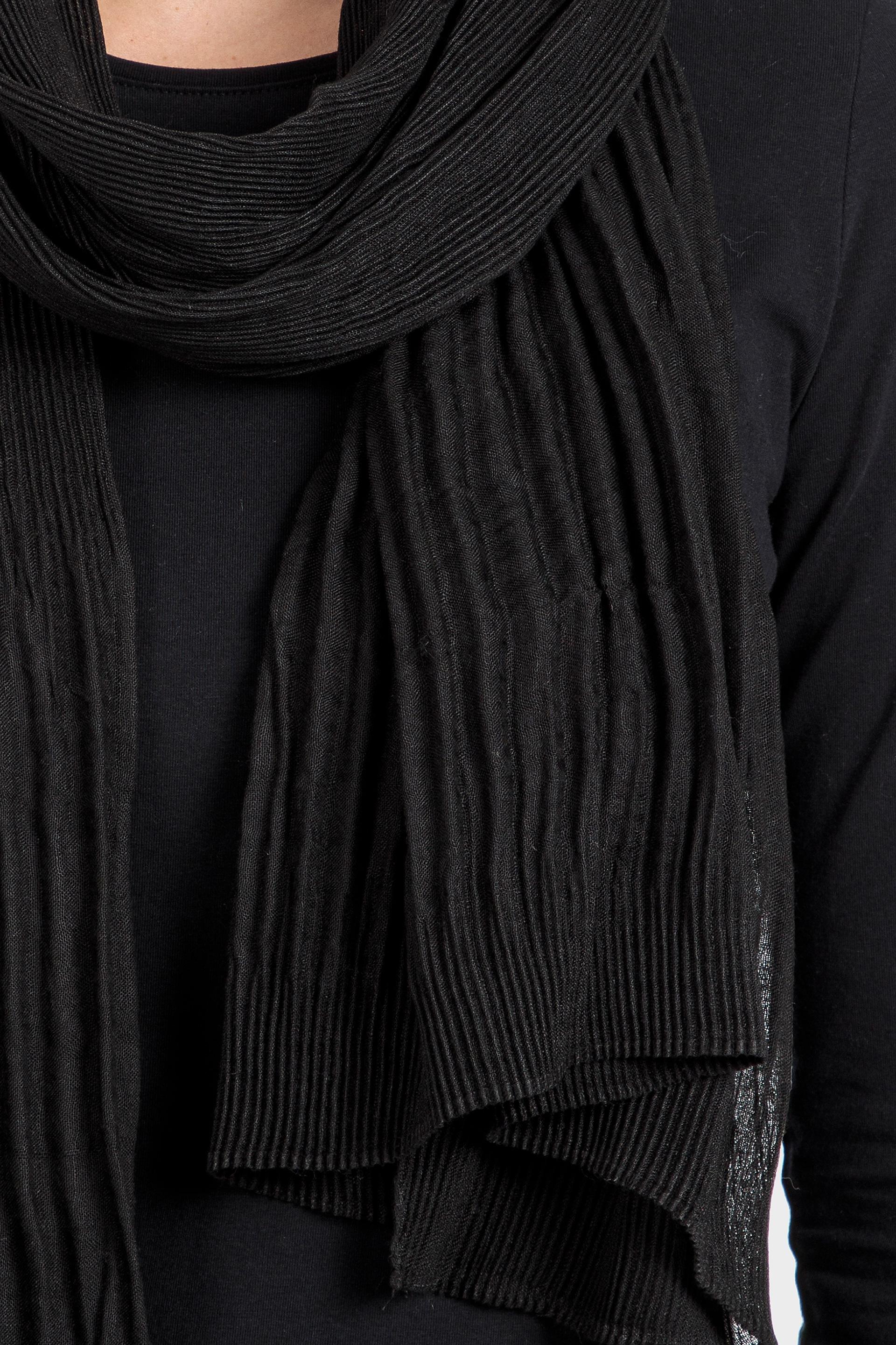 Black Pleated Scarf, , large image number 1