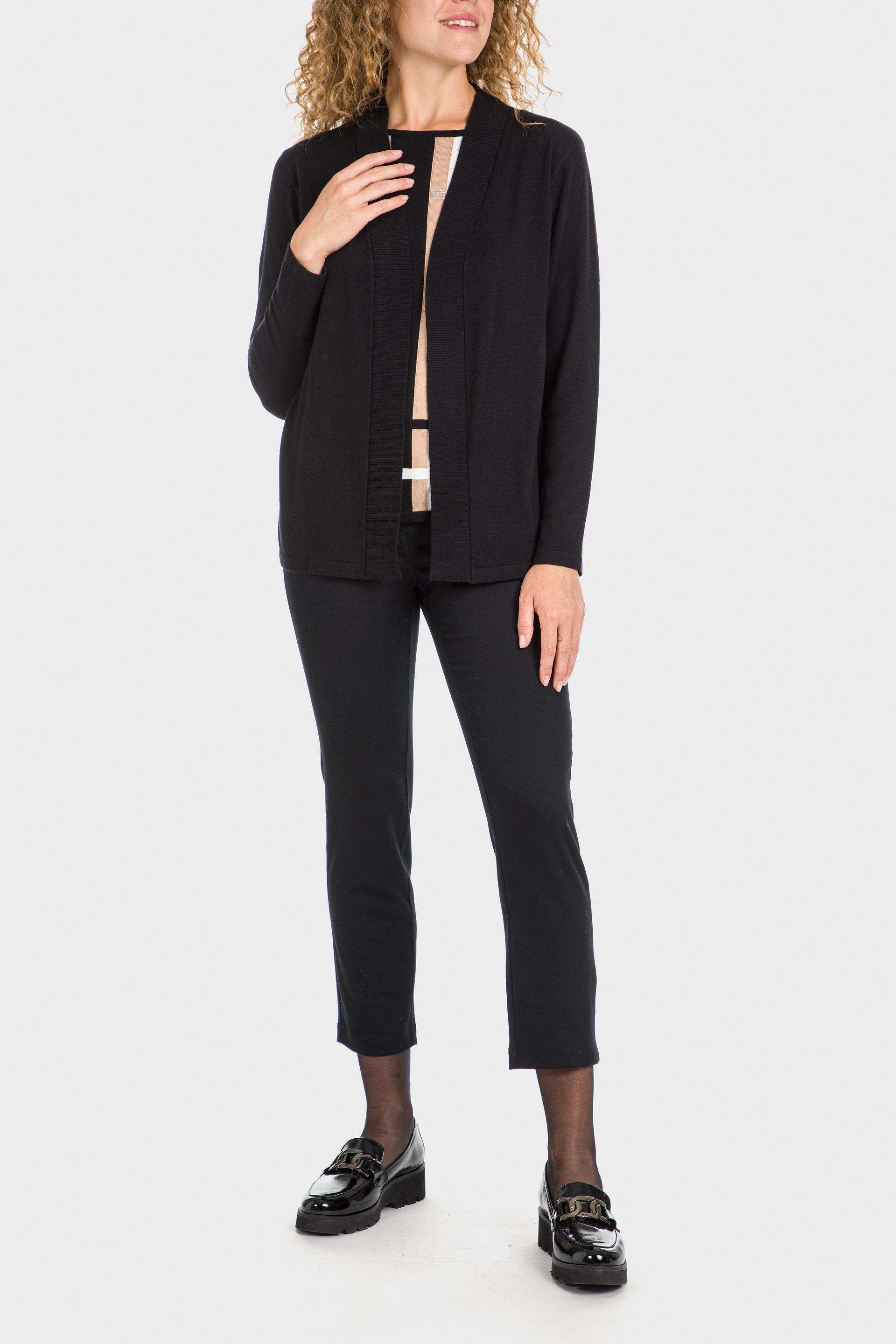 Black Faux Knitted Co-Ord Set, , large image number 0