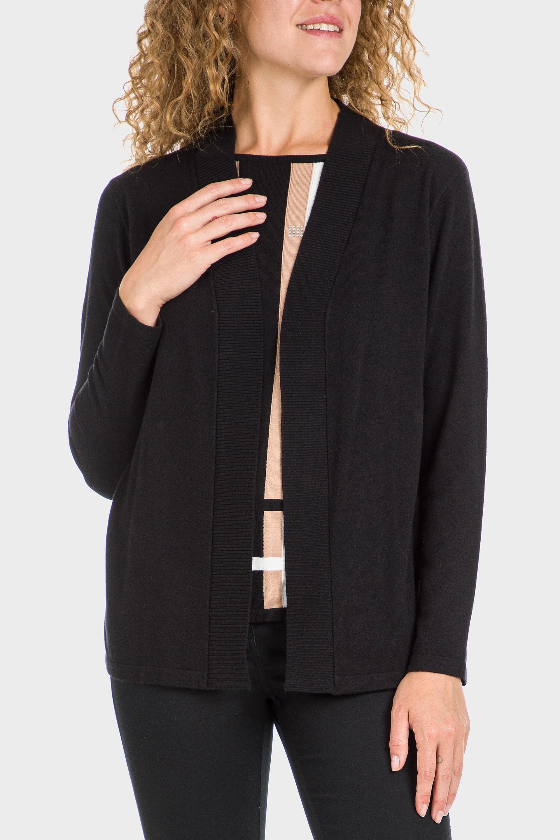 Black Faux Knitted Co-Ord Set, , large image number 1