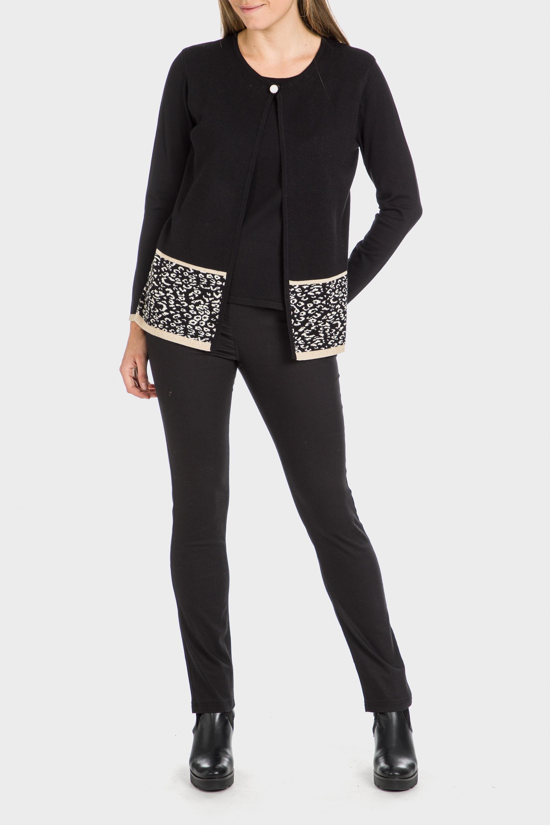 Black Faux Knitted Co-Ord Set, , large image number 0