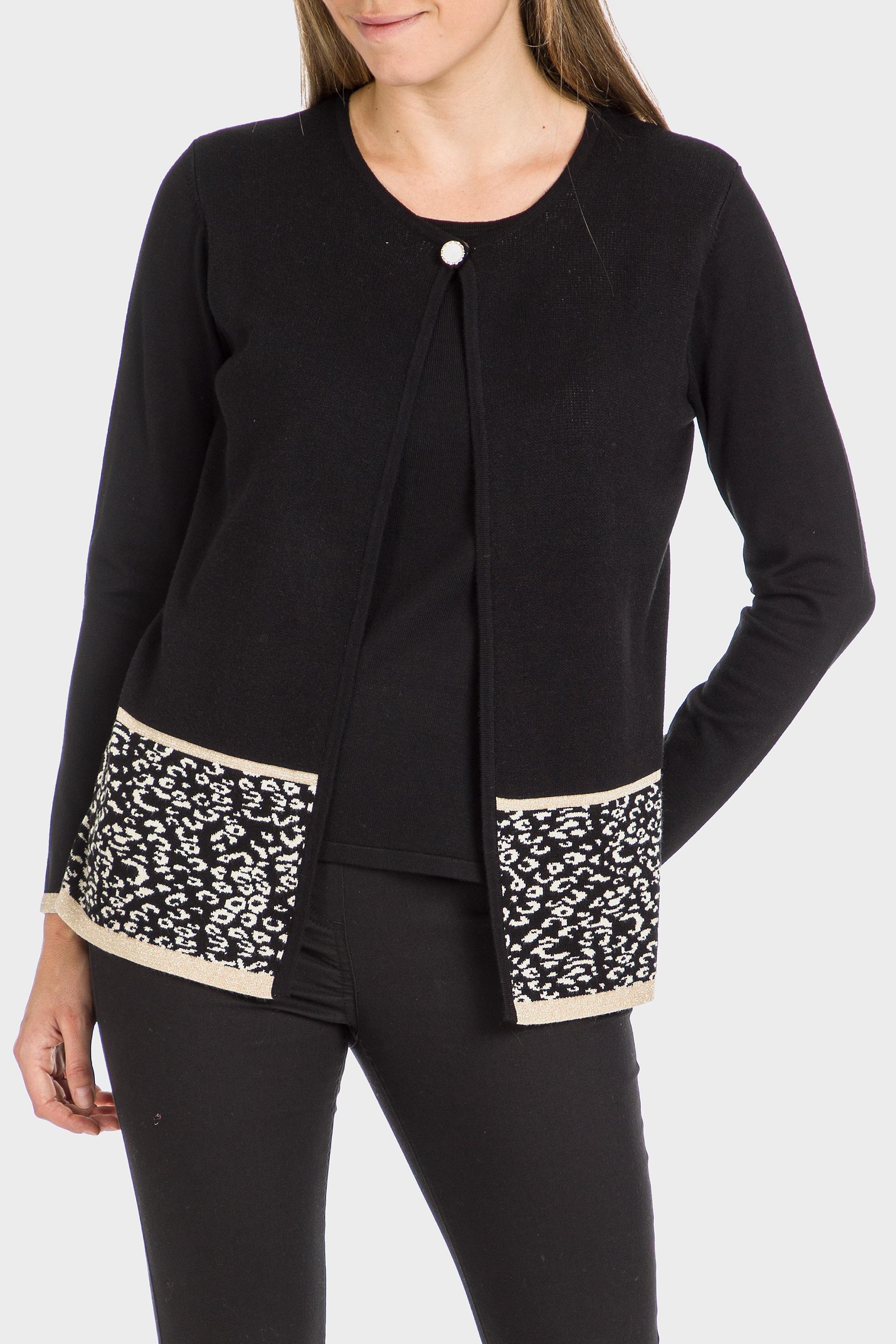 Black Faux Knitted Co-Ord Set, , large image number 1