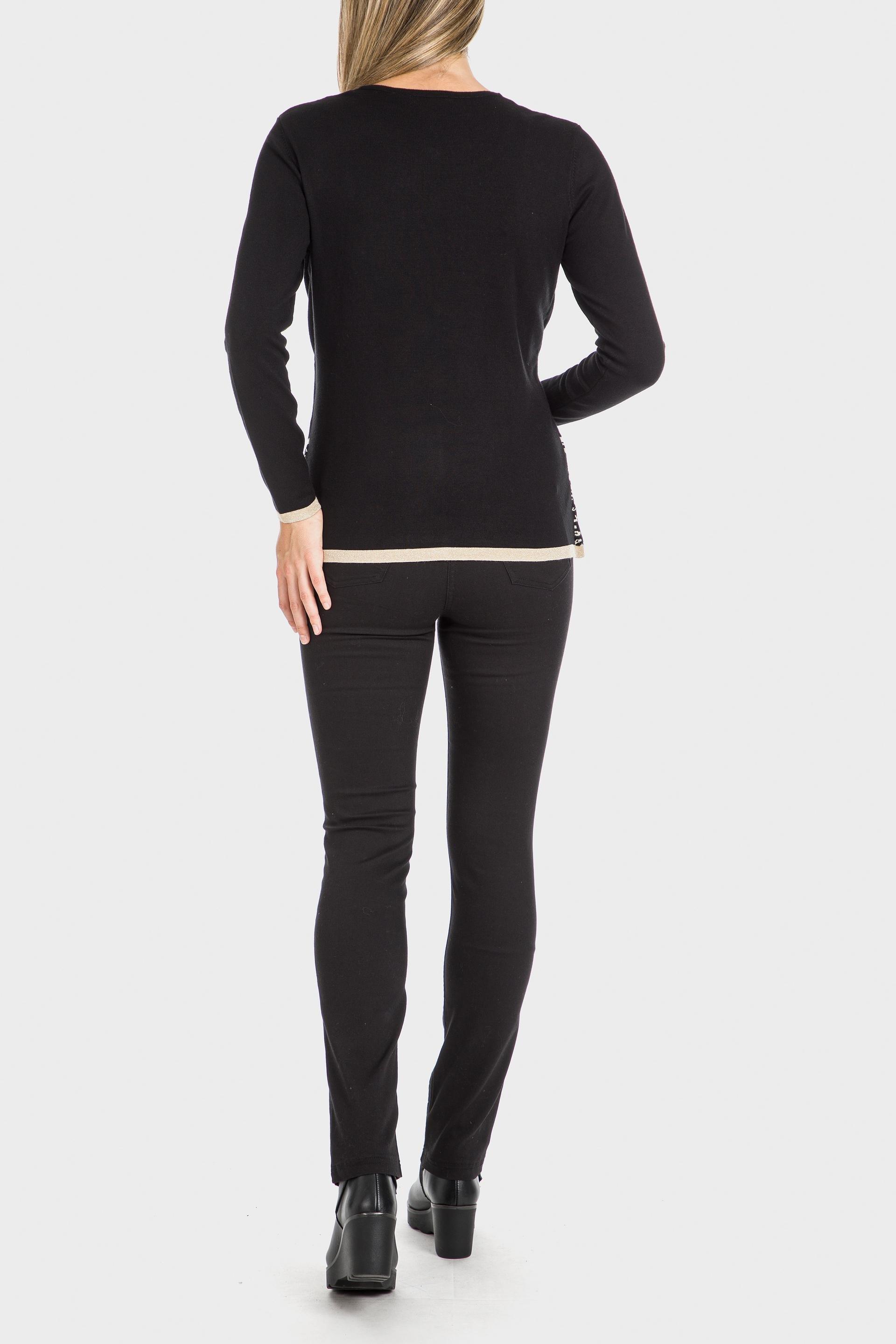Black Faux Knitted Co-Ord Set, , large image number 3