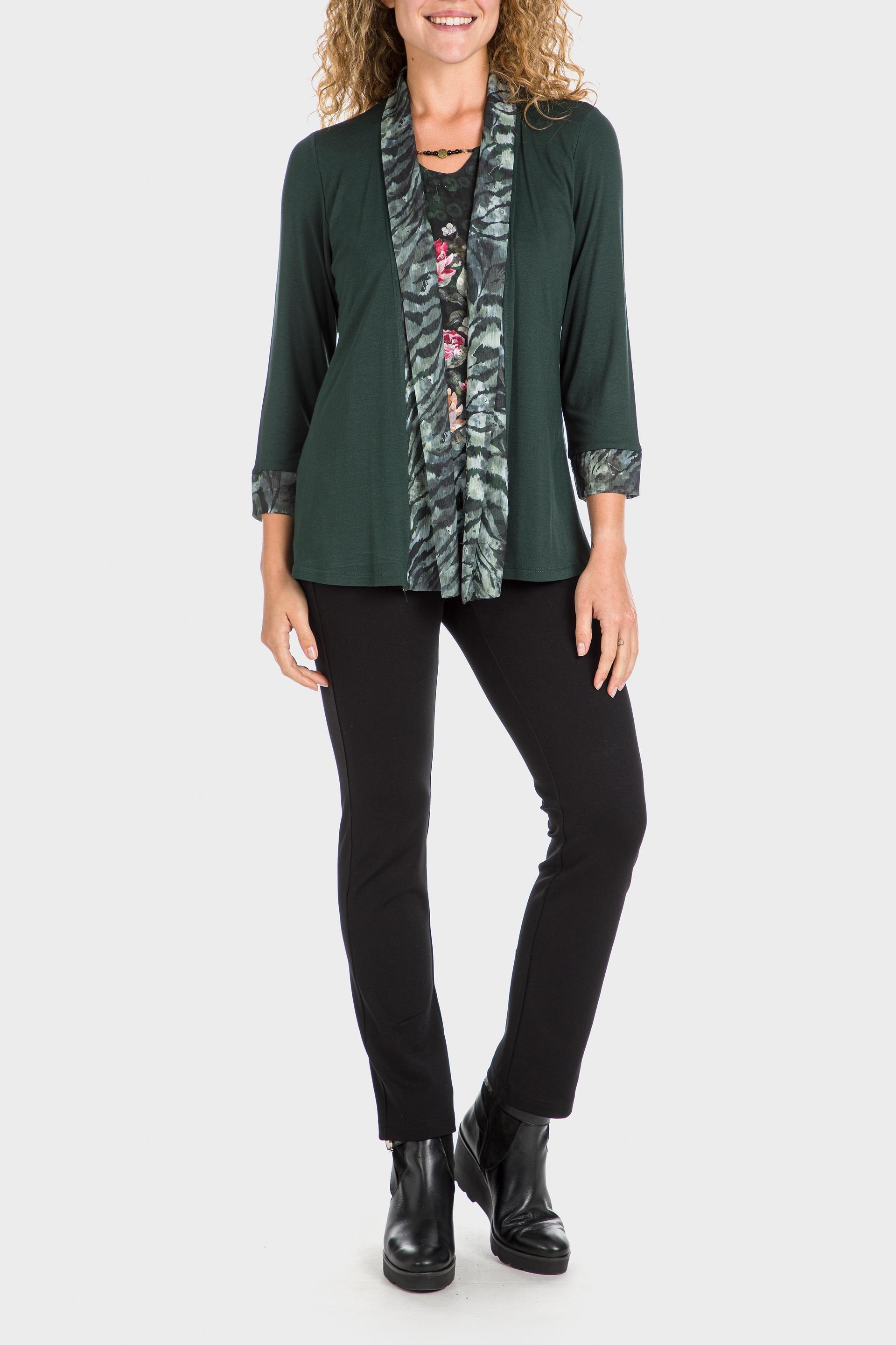 Green Faux Printed Twinset, , large image number 0
