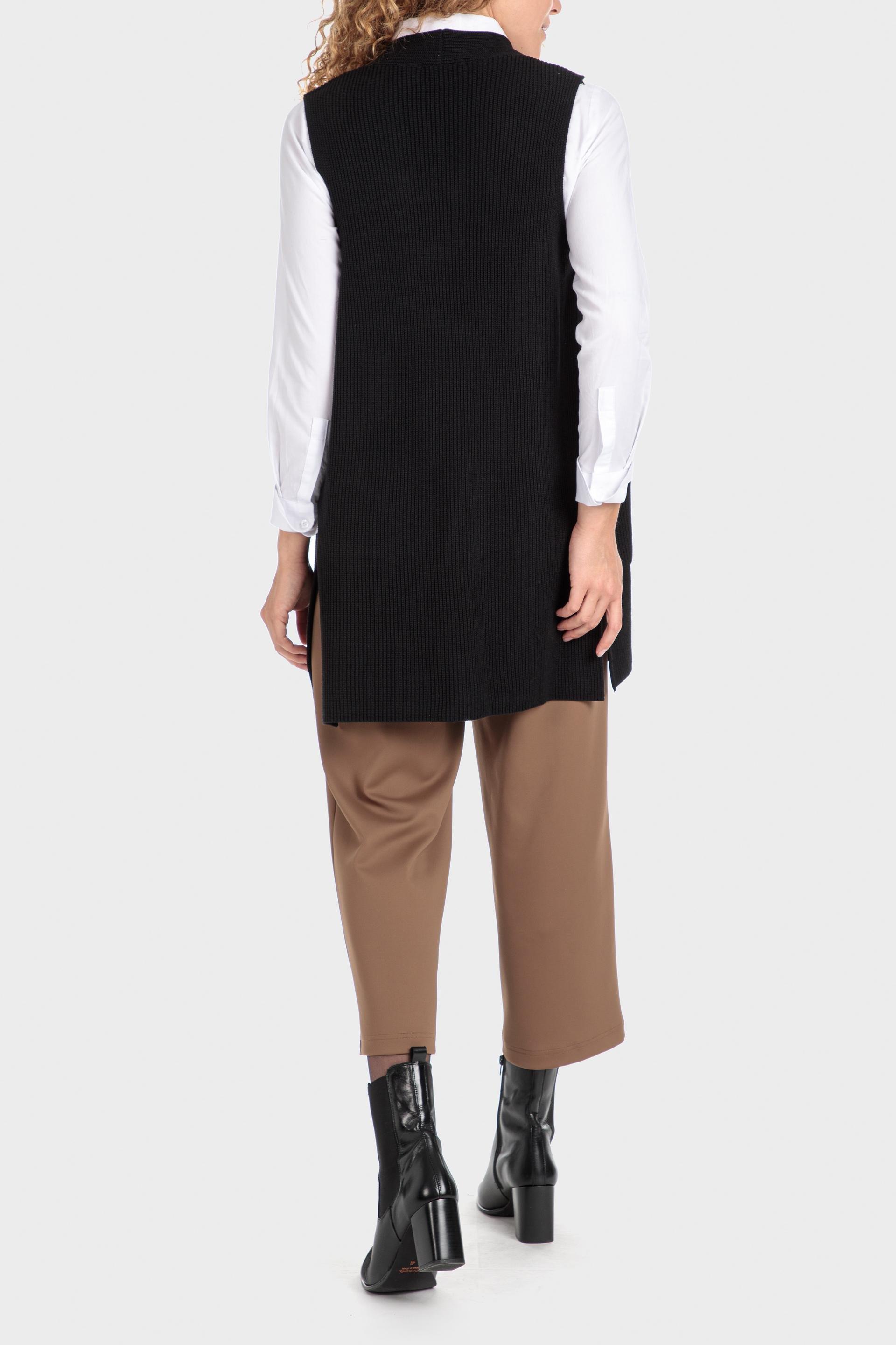 Black Knitted Waistcoat, , large image number 6