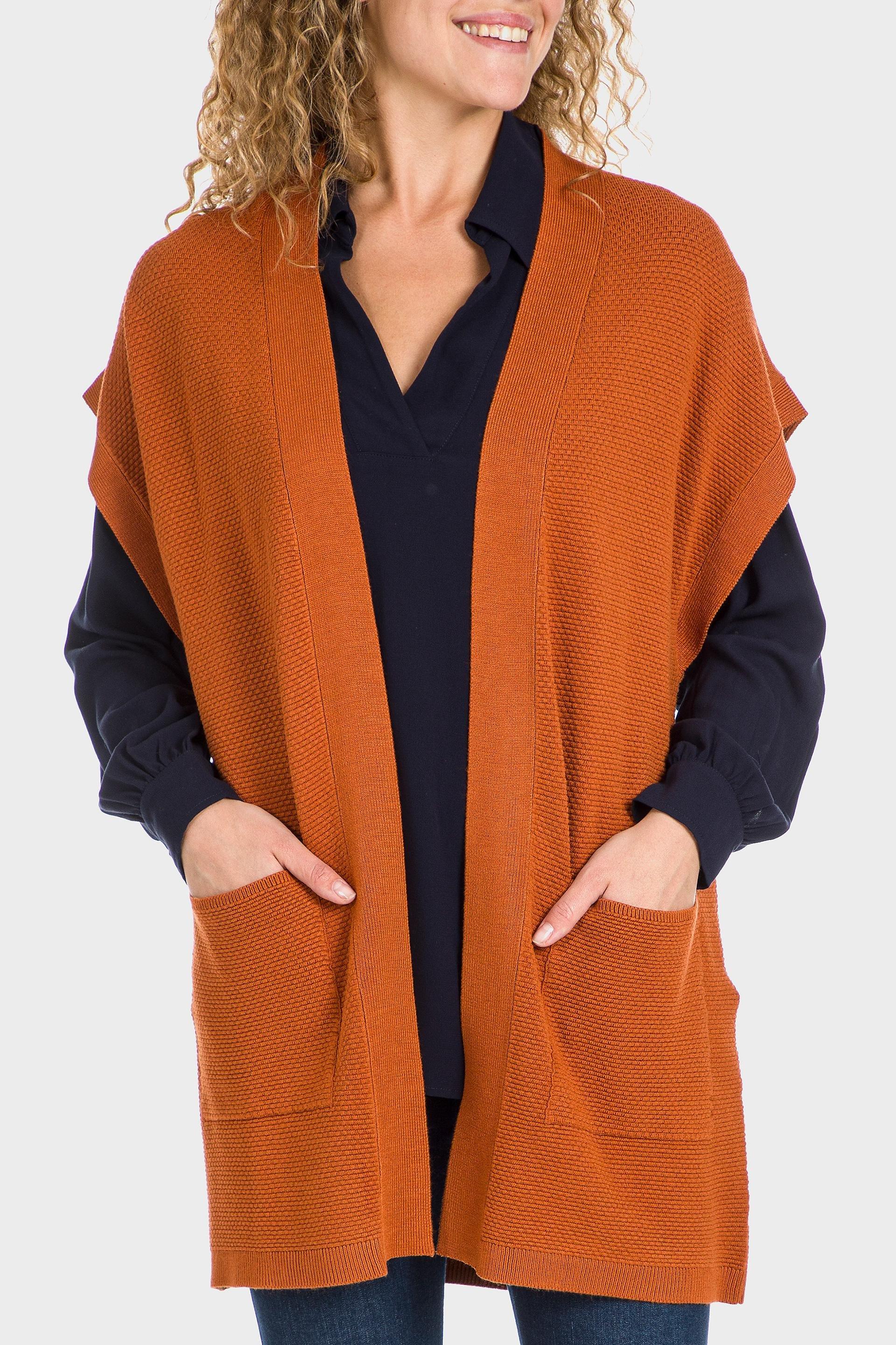 Orange Long Waistcoat, , large image number 1