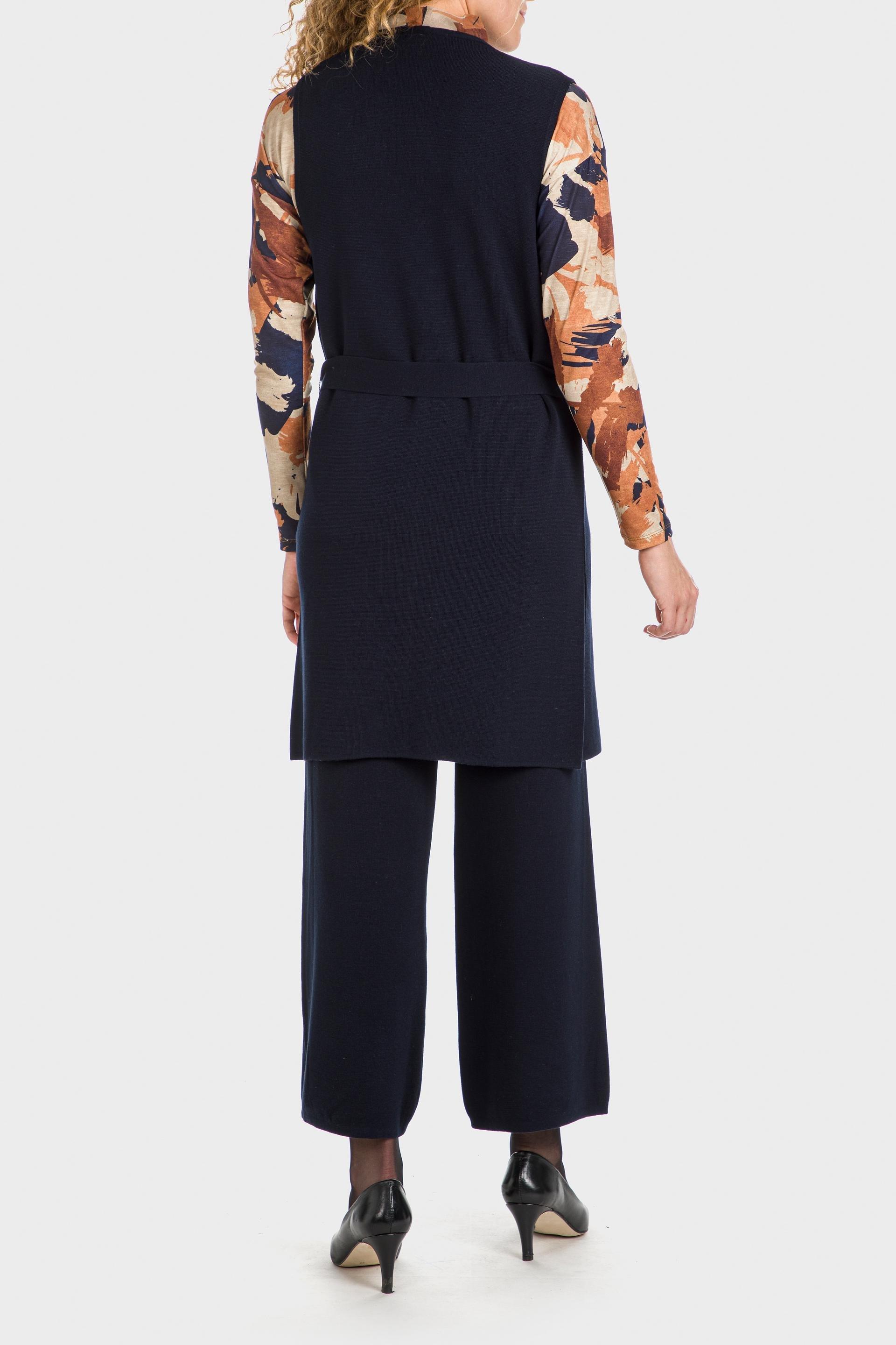 Navy Knitted Waistcoat, , large image number 2