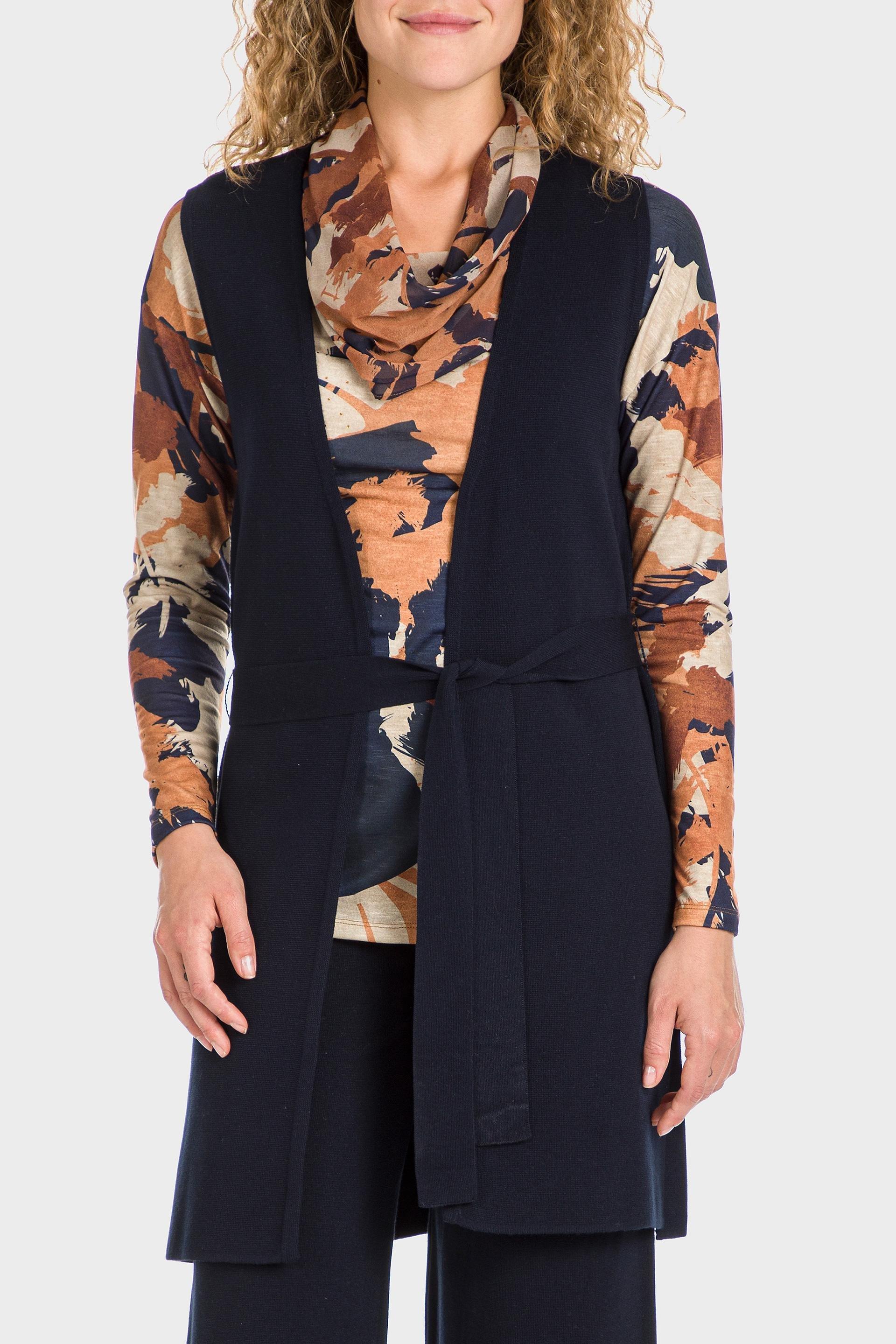 Navy Knitted Waistcoat, , large image number 4