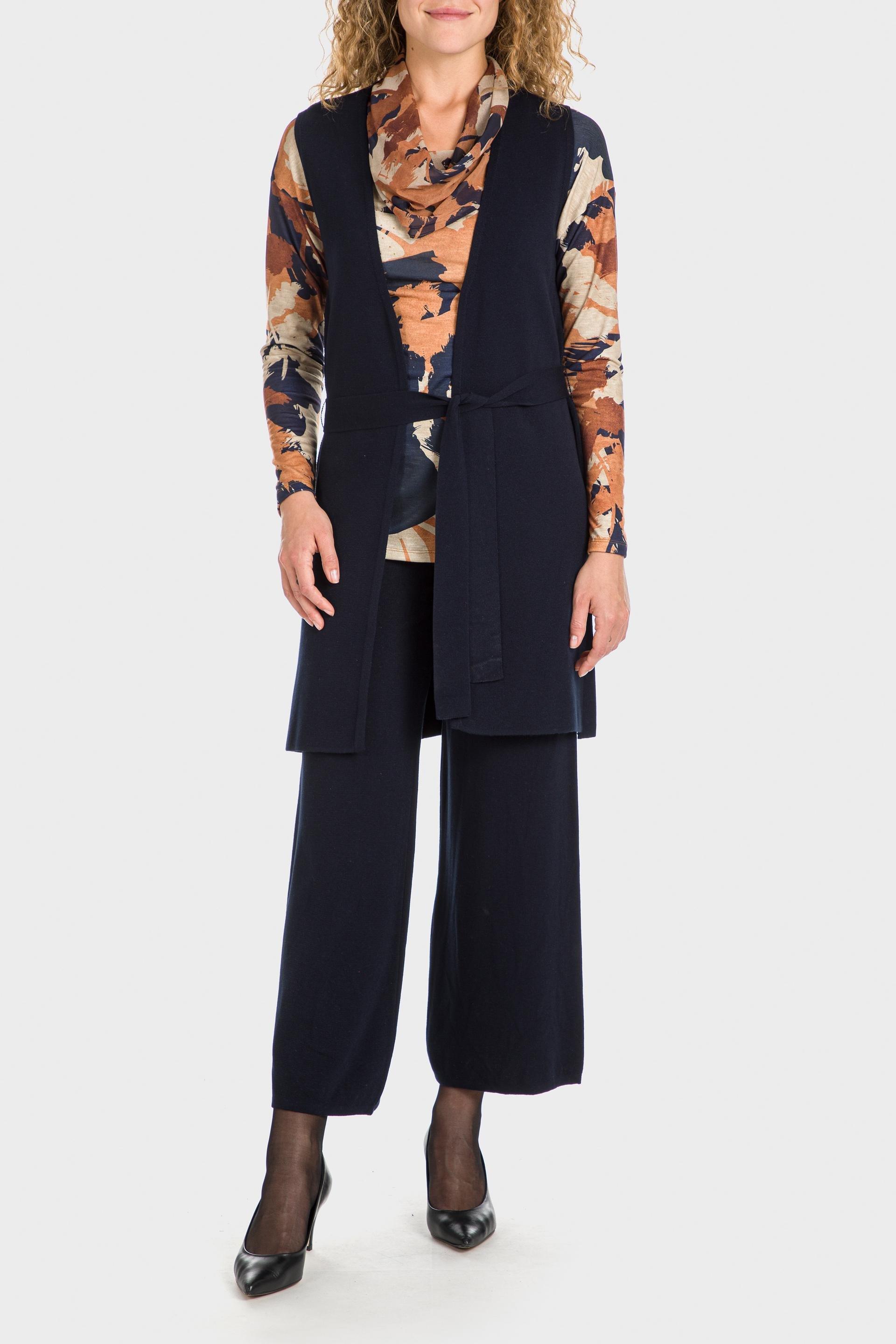 Navy Knitted Waistcoat, , large image number 5