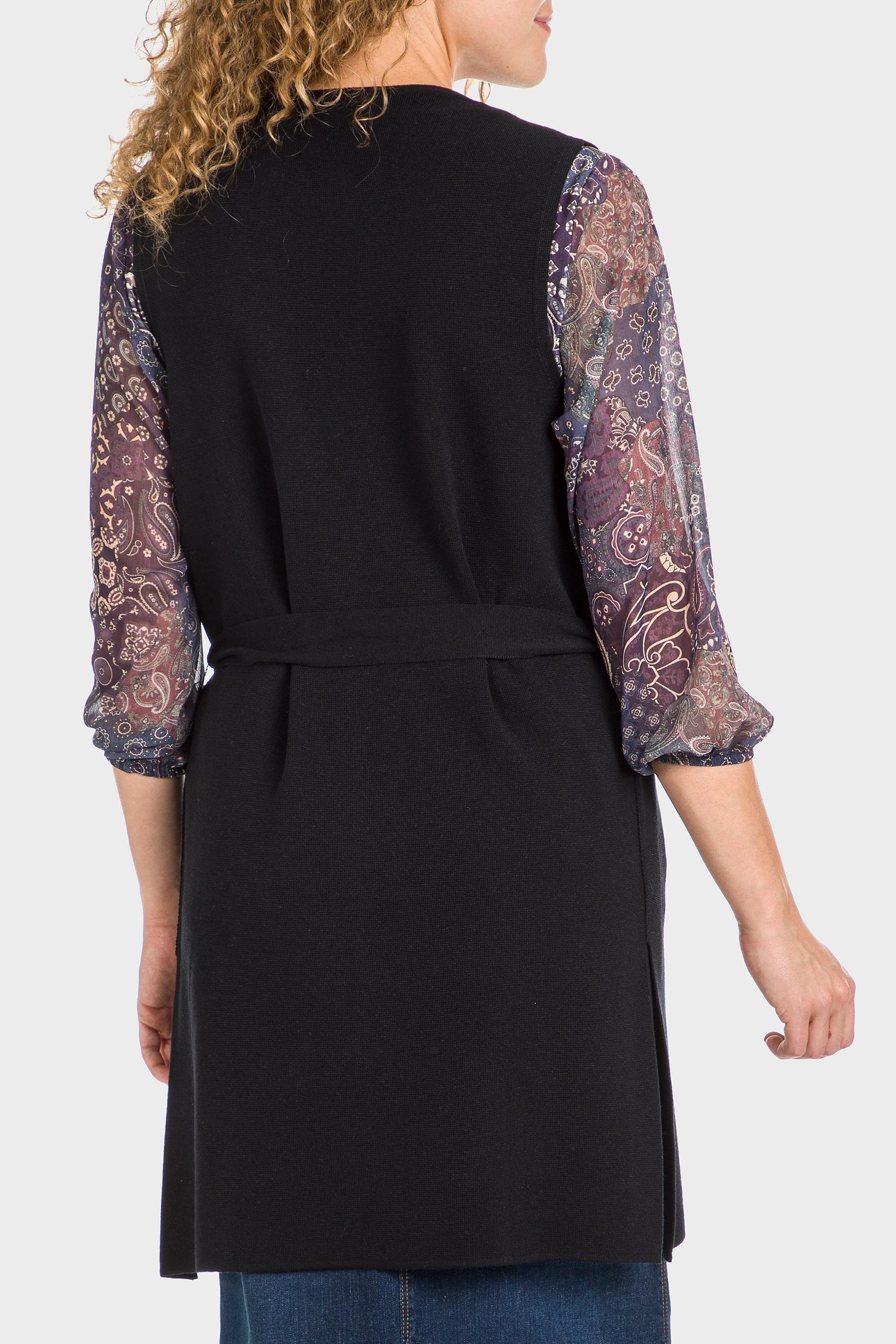 Black Knitted Waistcoat, , large image number 4