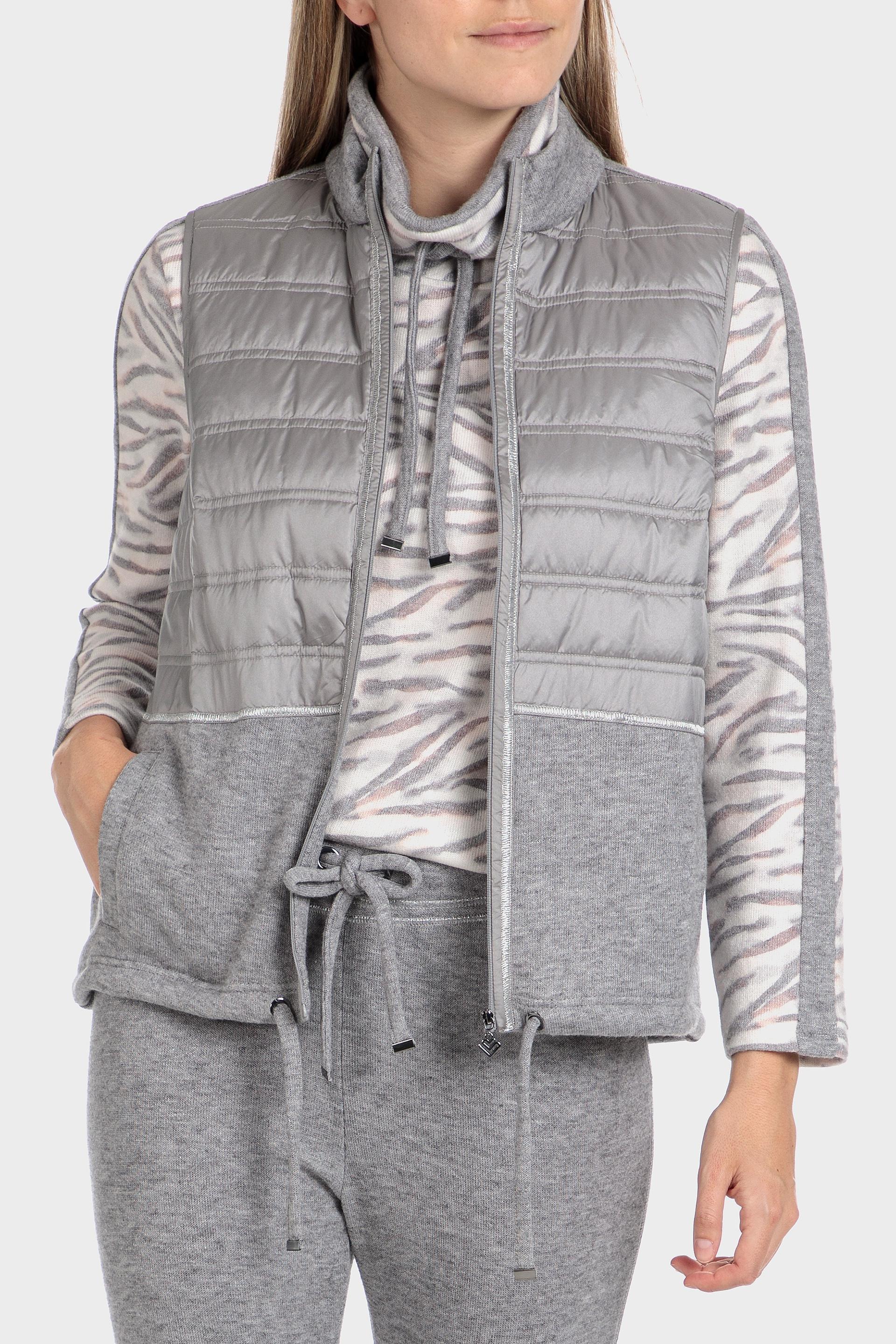 Grey Waistcoat With Zipped Pockets, , large image number 1