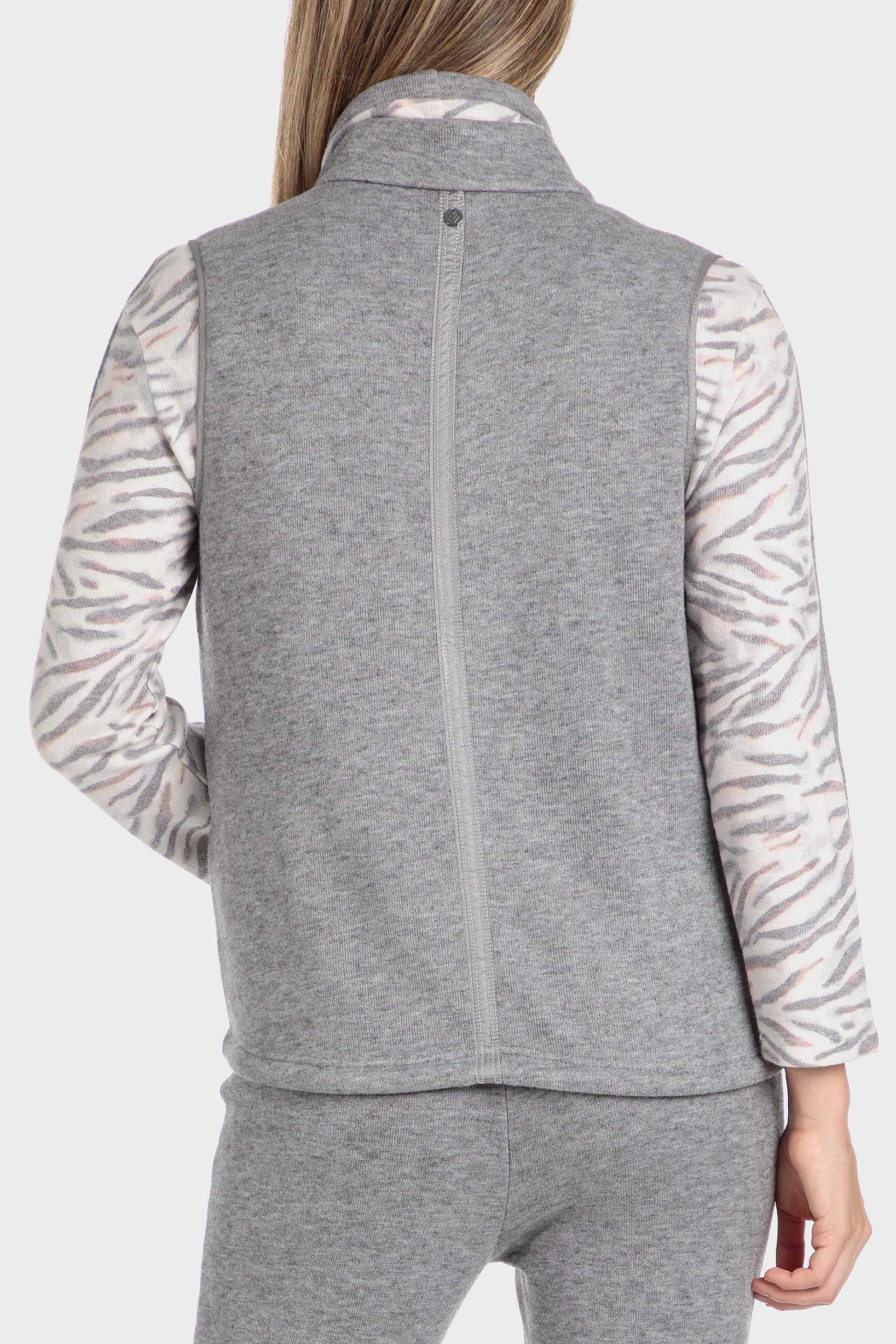 Grey Waistcoat With Zipped Pockets, , large image number 2