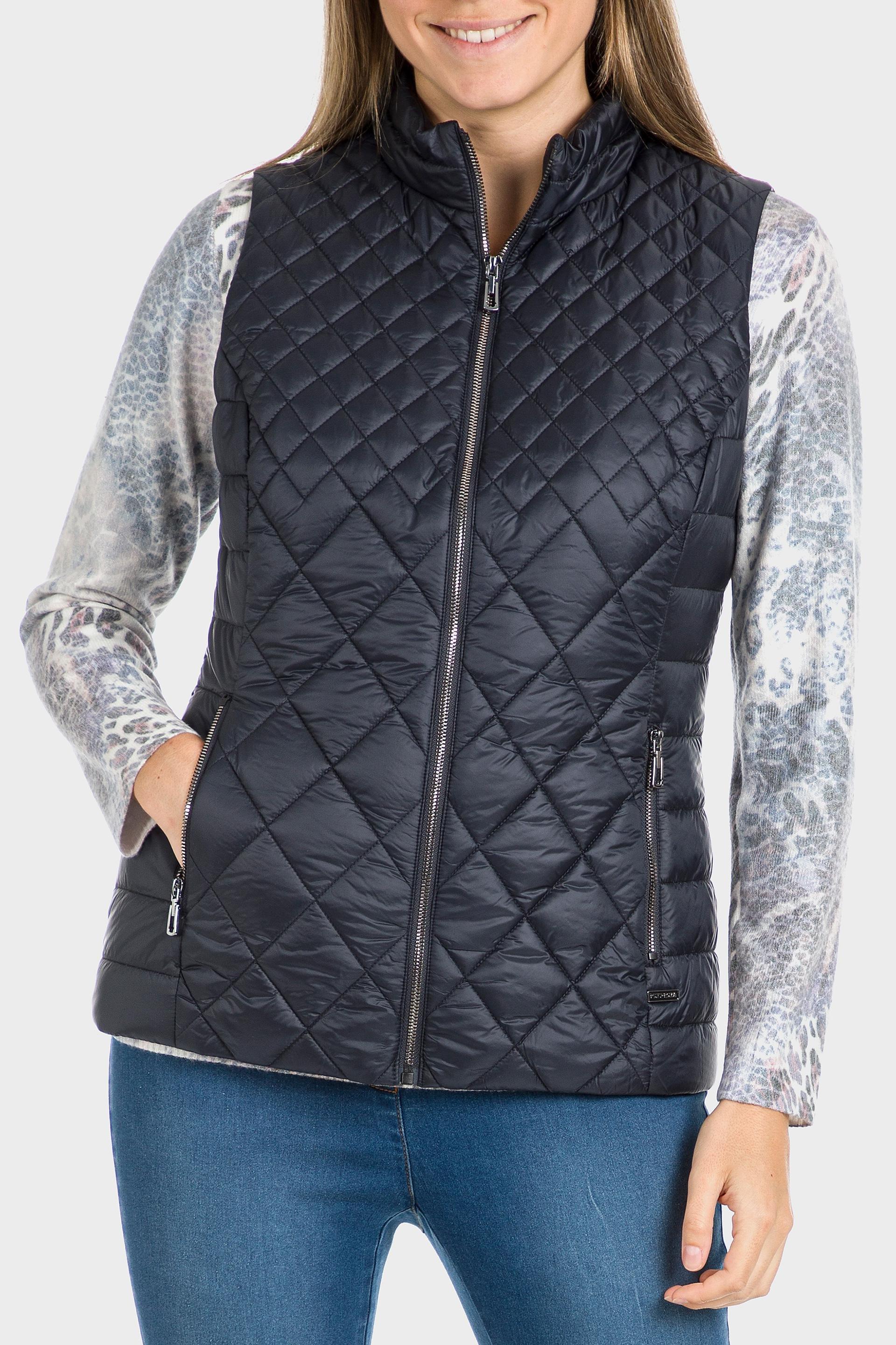 Navy Padded Waistcoat, , large image number 2