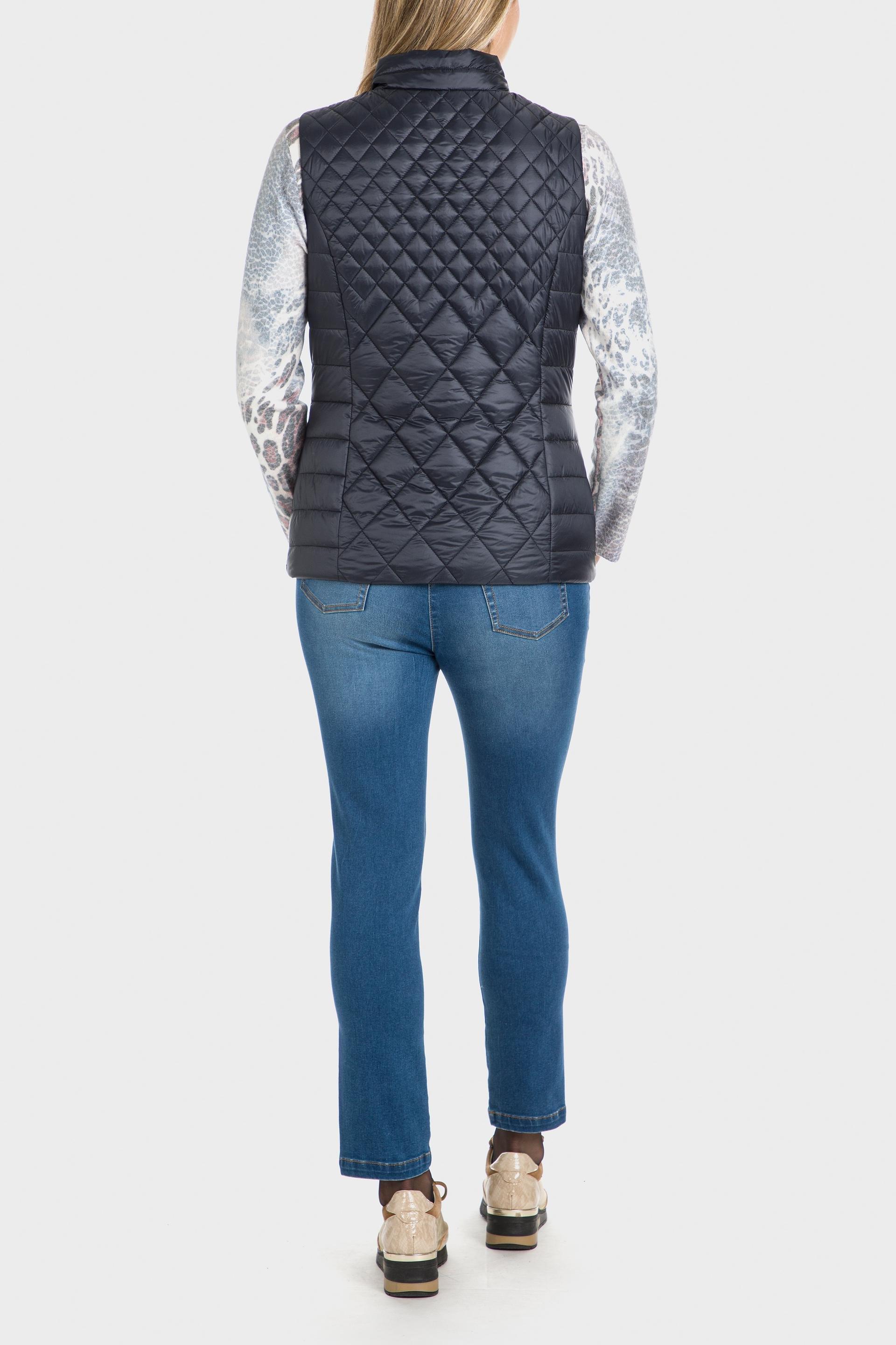 Navy Padded Waistcoat, , large image number 3