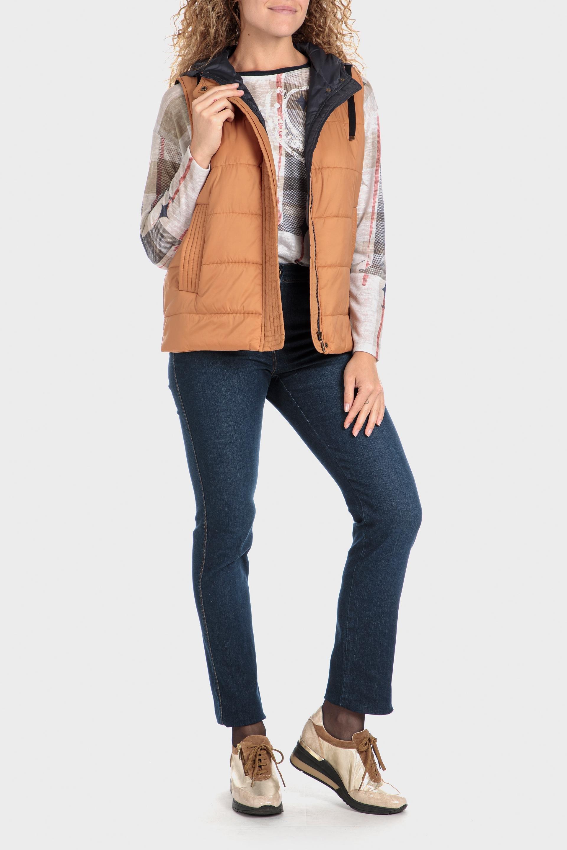 Beige Padded Waistcoat, , large image number 0