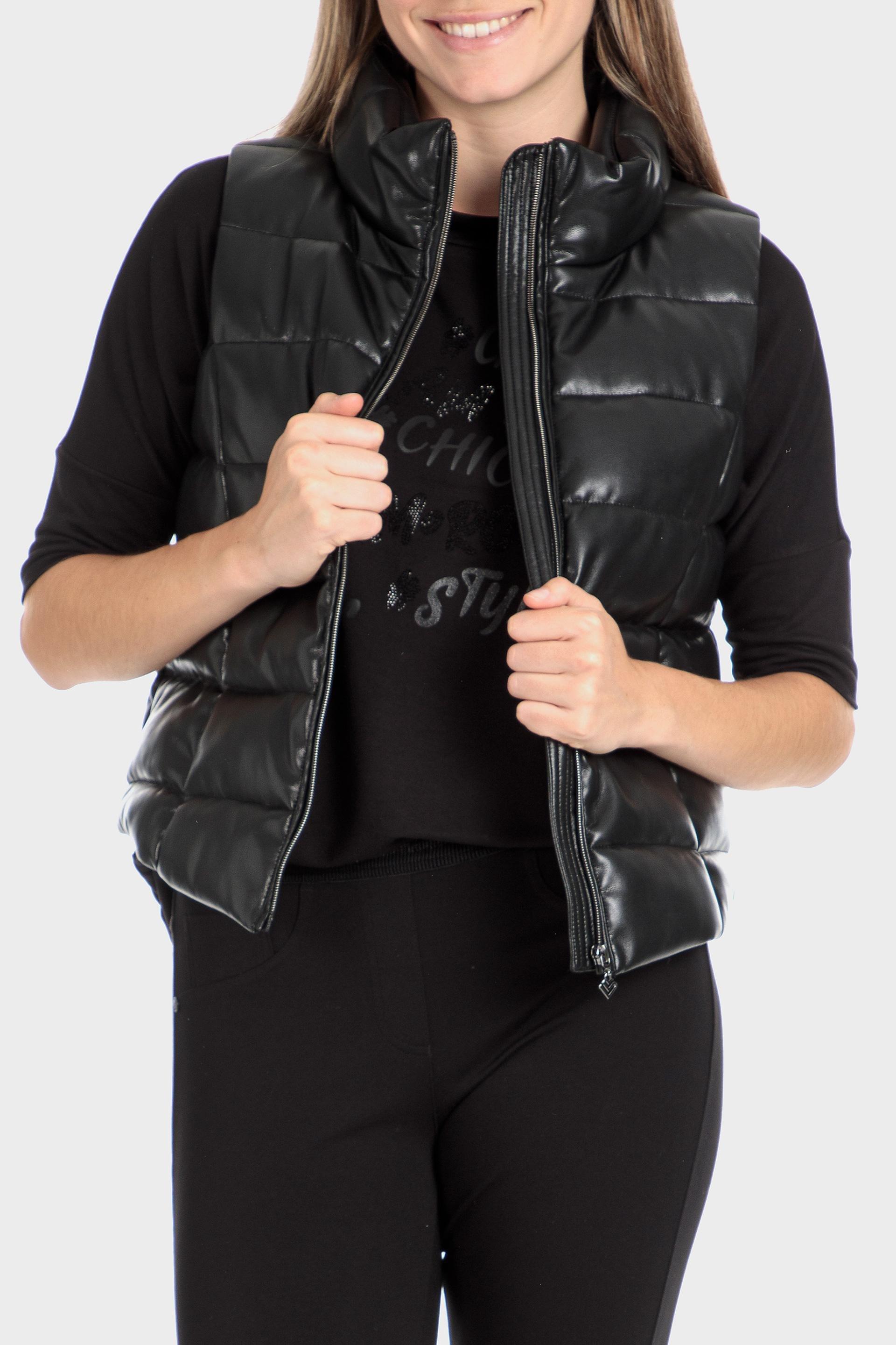 Black Leather Vest, , large image number 0