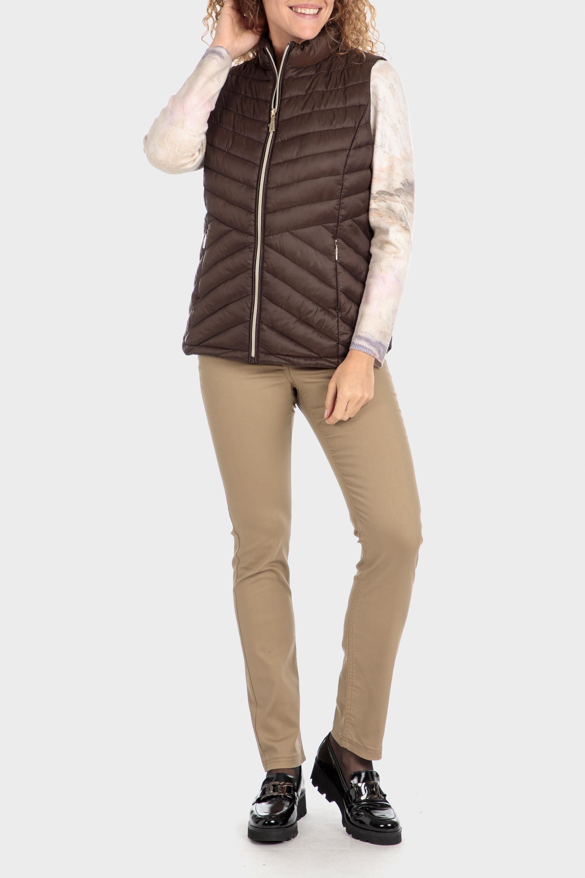 Brown Padded Waistcoat, , large image number 0