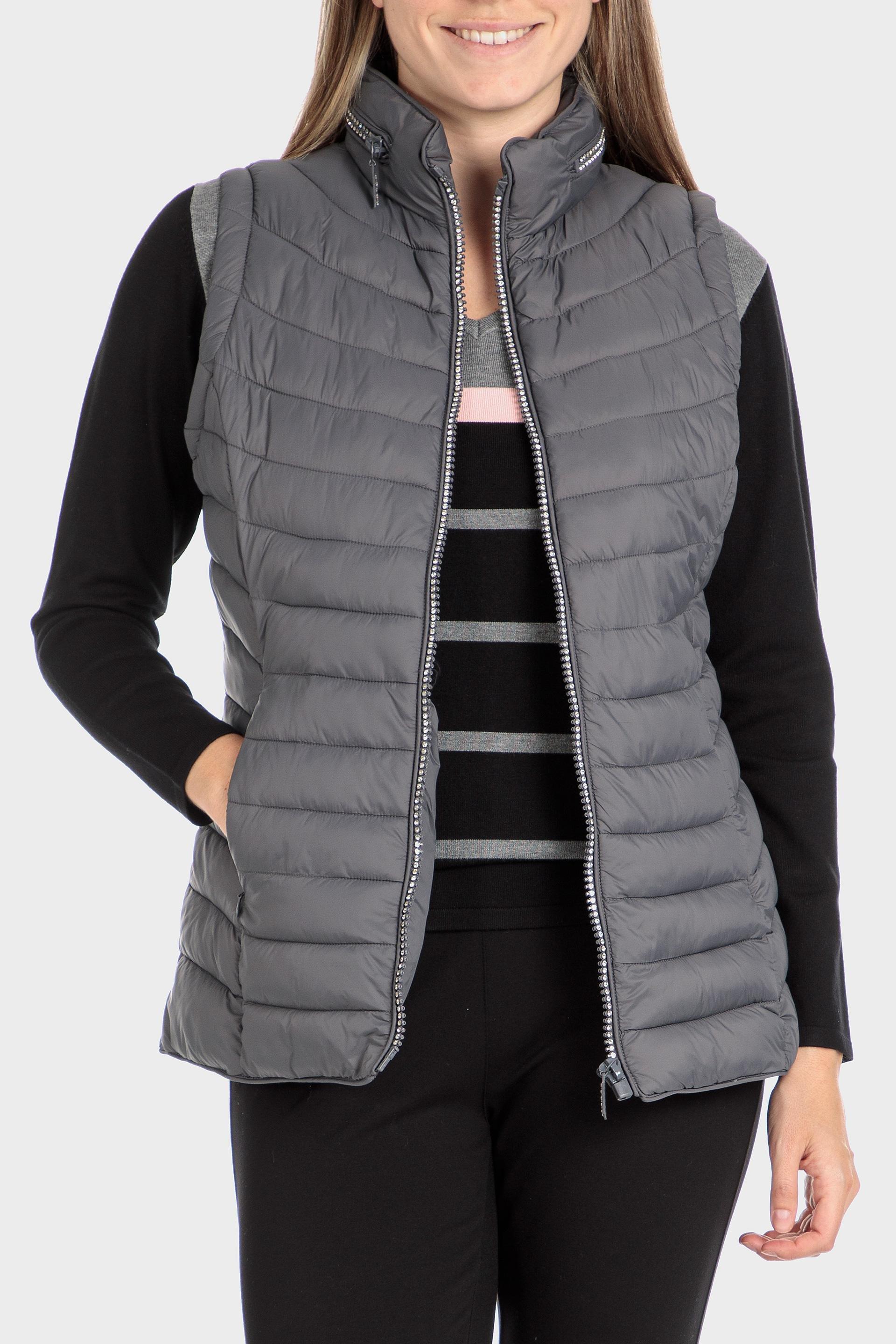Grey Padded Waistcoat, , large image number 0