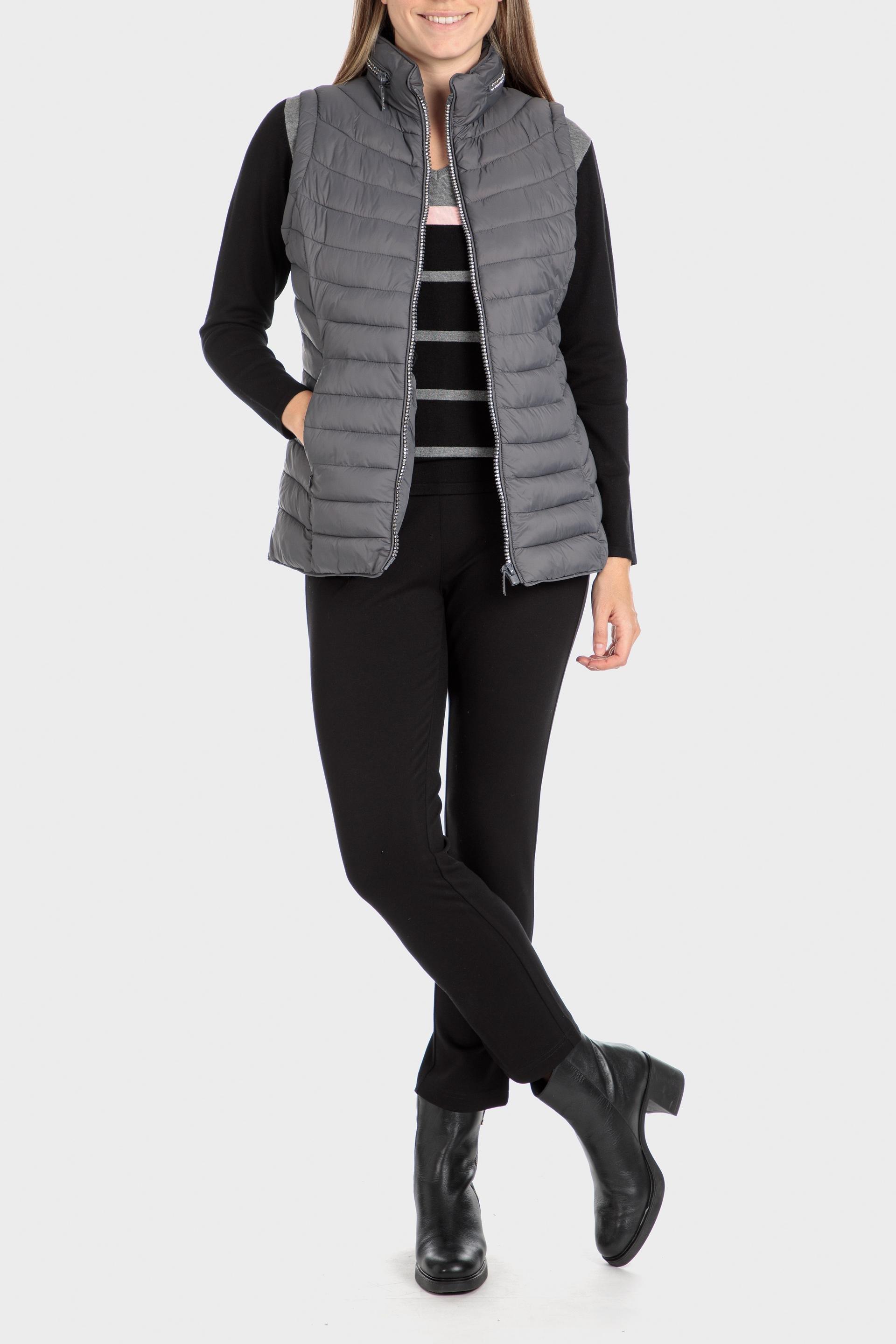 Grey Padded Waistcoat, , large image number 1