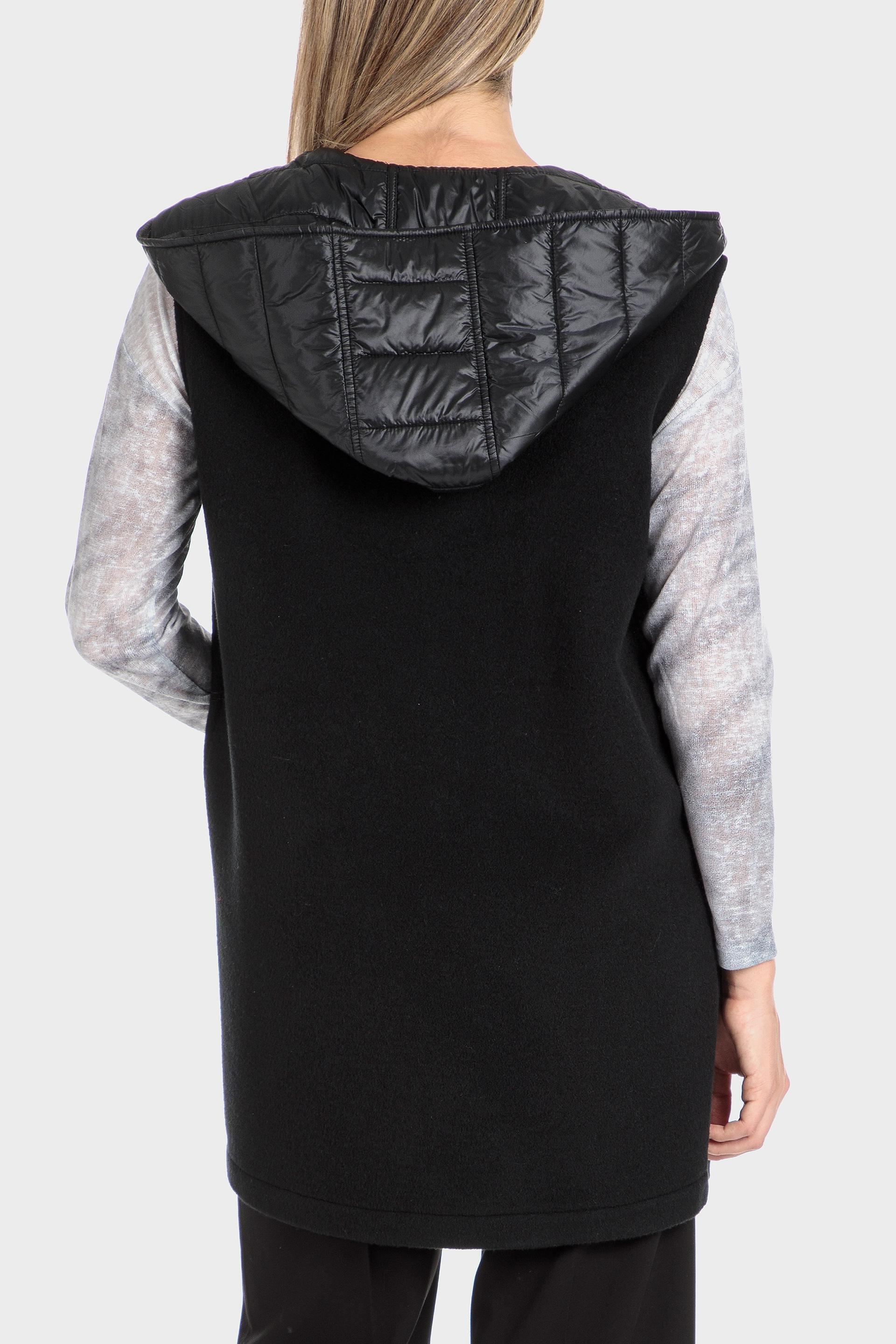 Black Hooded Waistcoat, , large image number 2