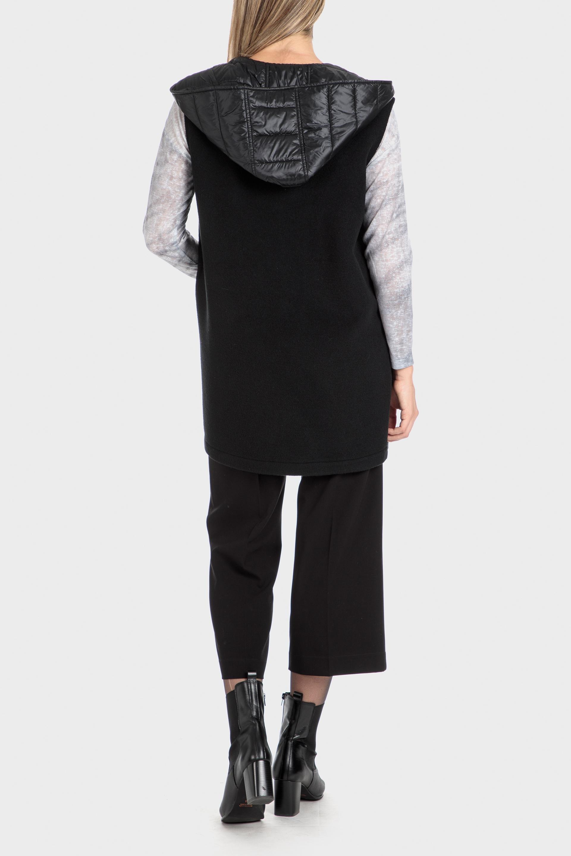 Black Hooded Waistcoat, , large image number 3