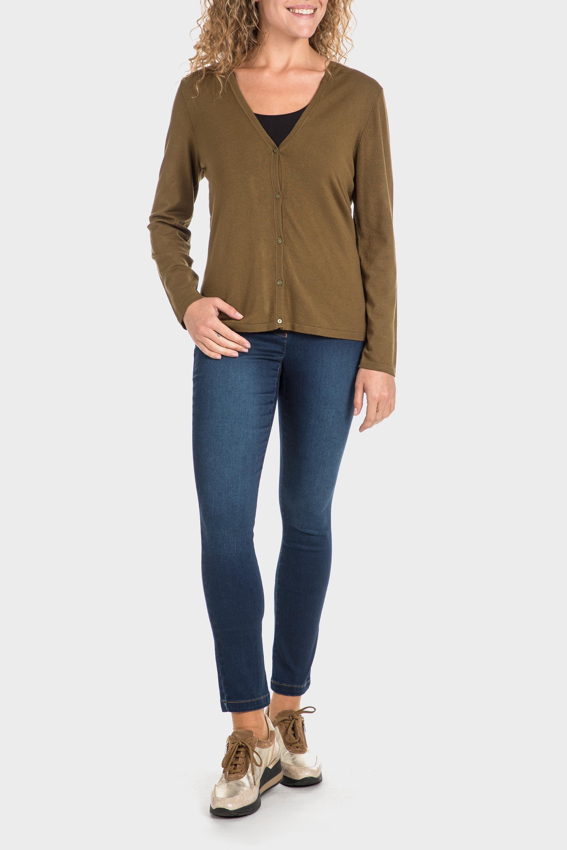 Brown Button-Up Cardigan, , large image number 1