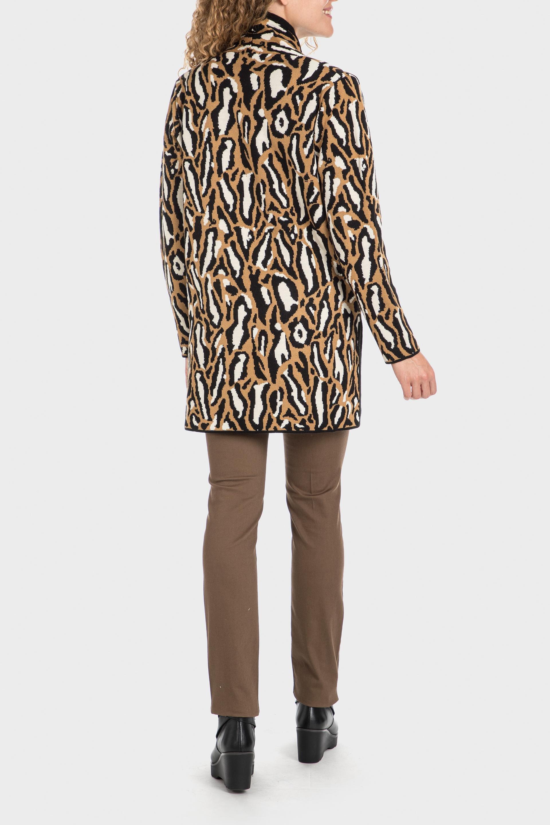 Multicolour Animal Print Long Jacket, , large image number 2