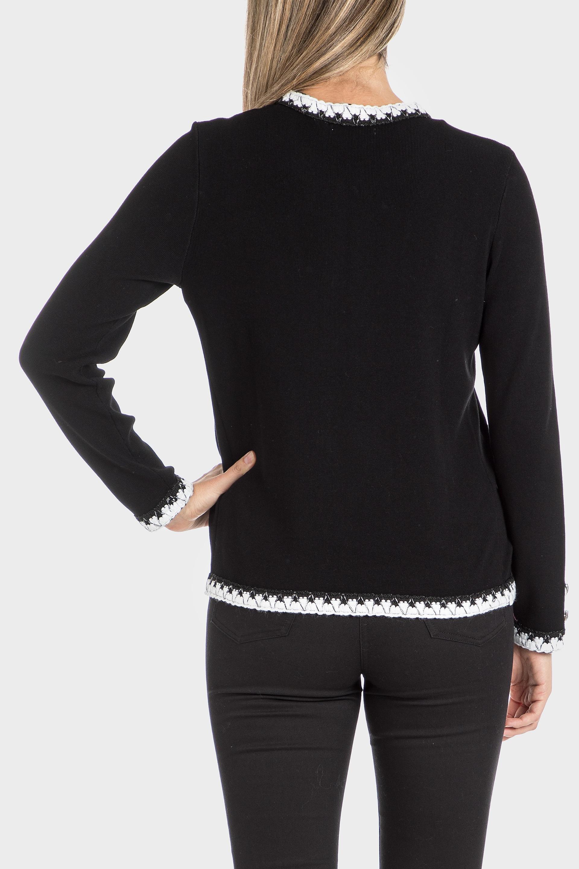 Black Embroidered Cardigan, , large image number 4