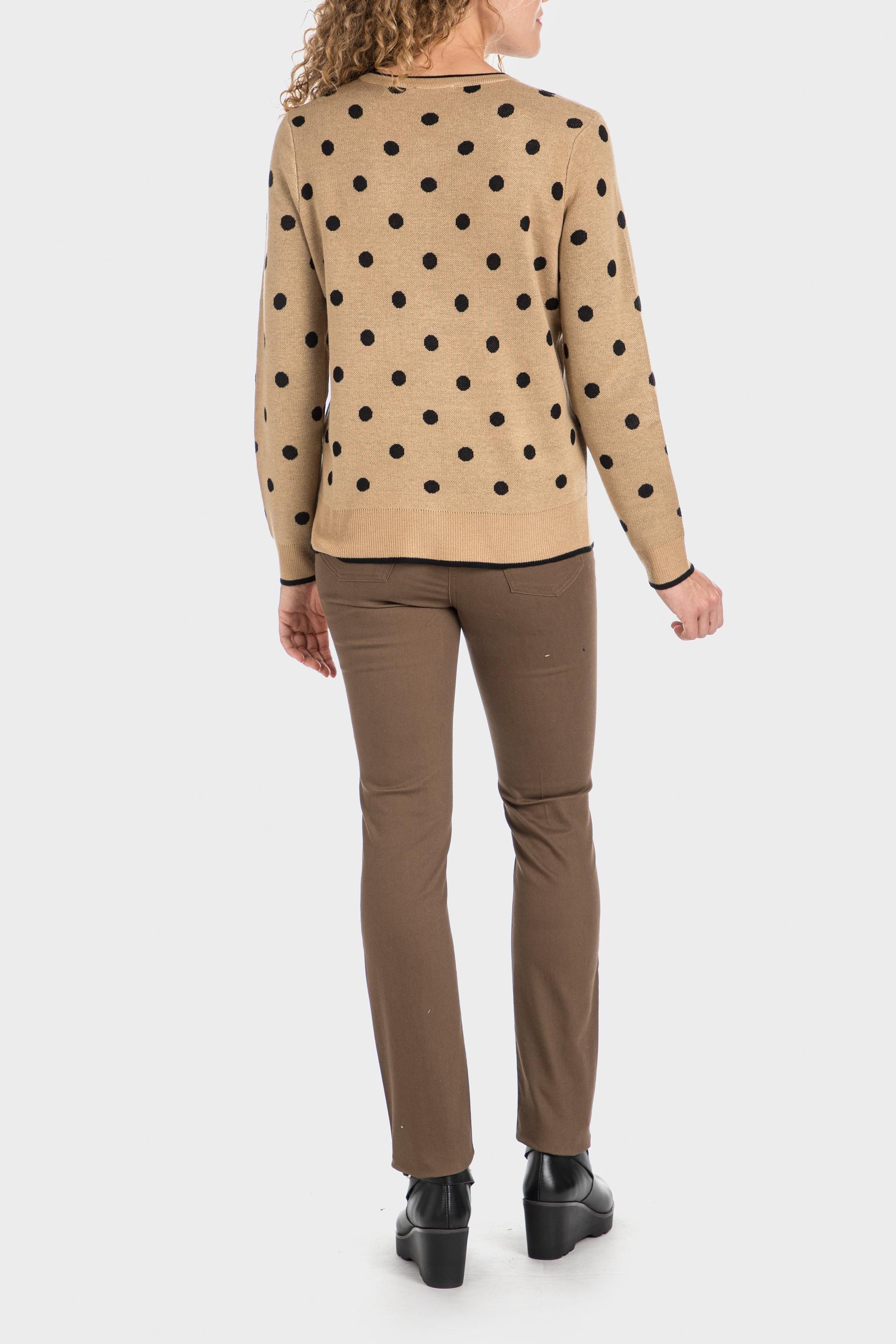 Brown Polka Dot Cardigan, , large image number 2