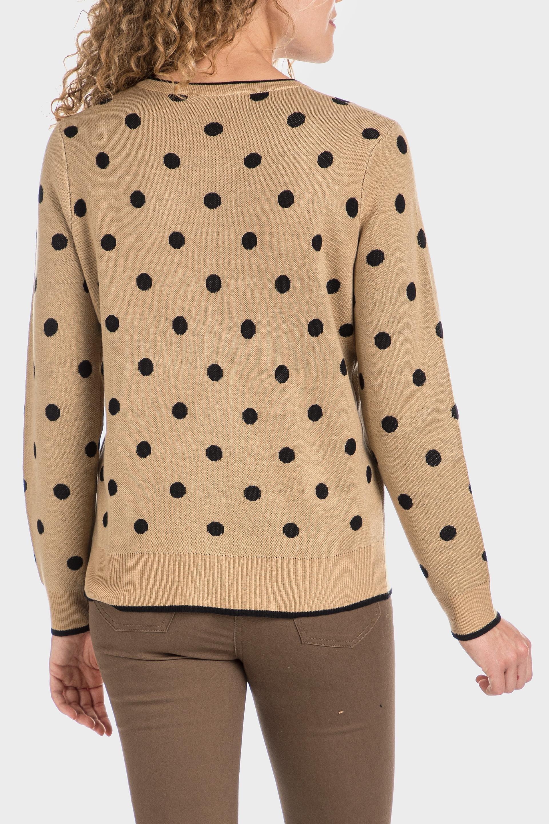 Brown Polka Dot Cardigan, , large image number 3