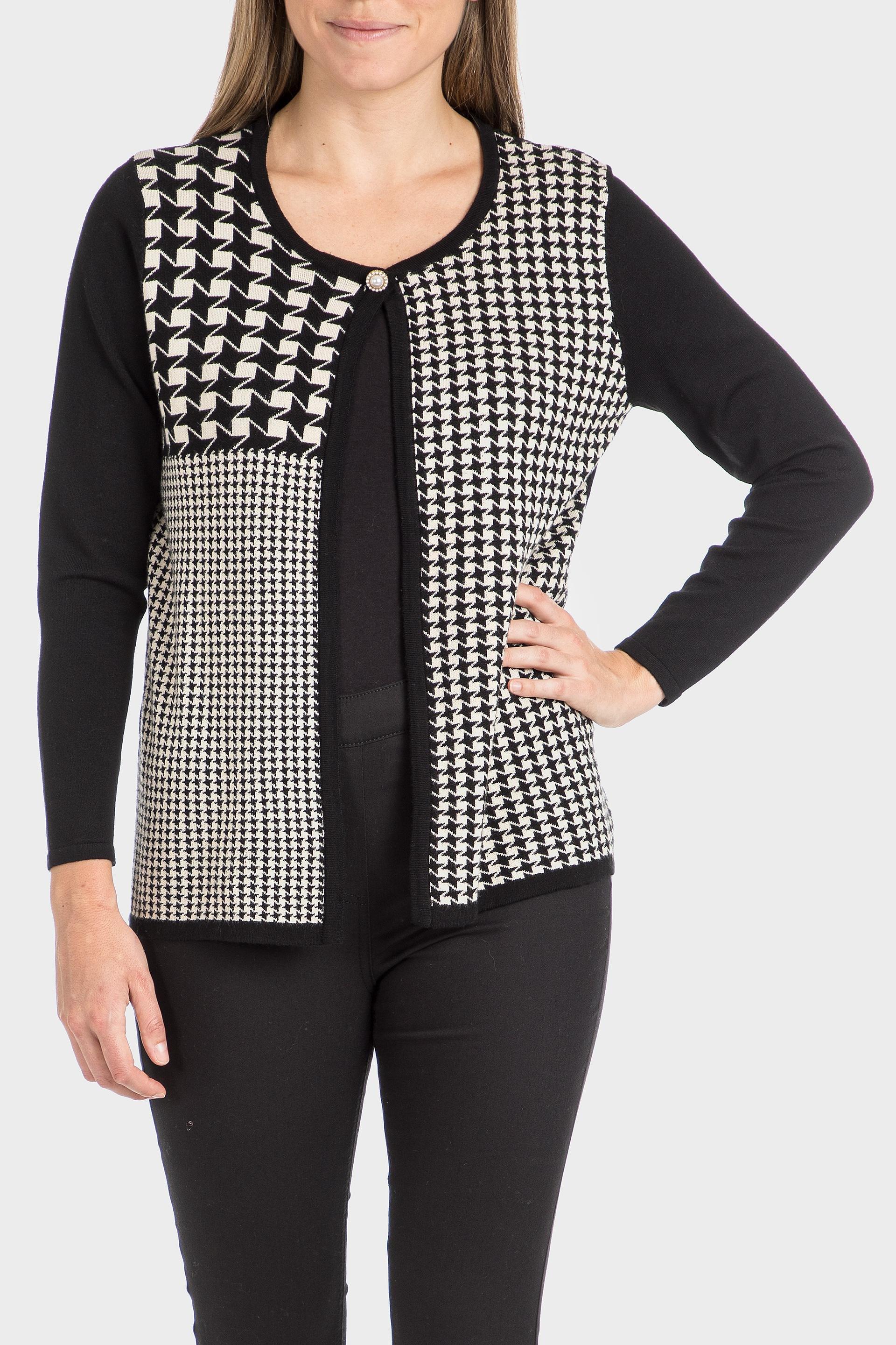 Black Houndstooth Jacket, , large image number 1