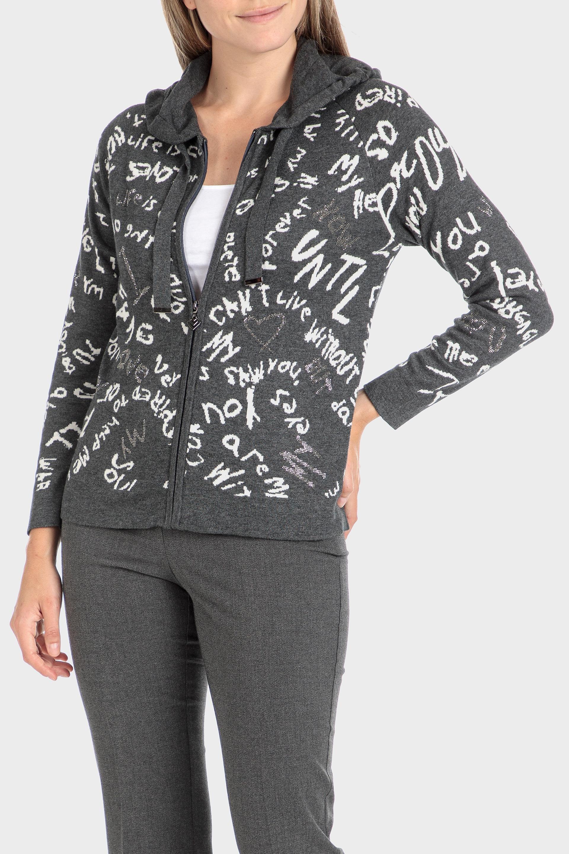 Grey Hooded Jacket, Grey Dark, large image number 0