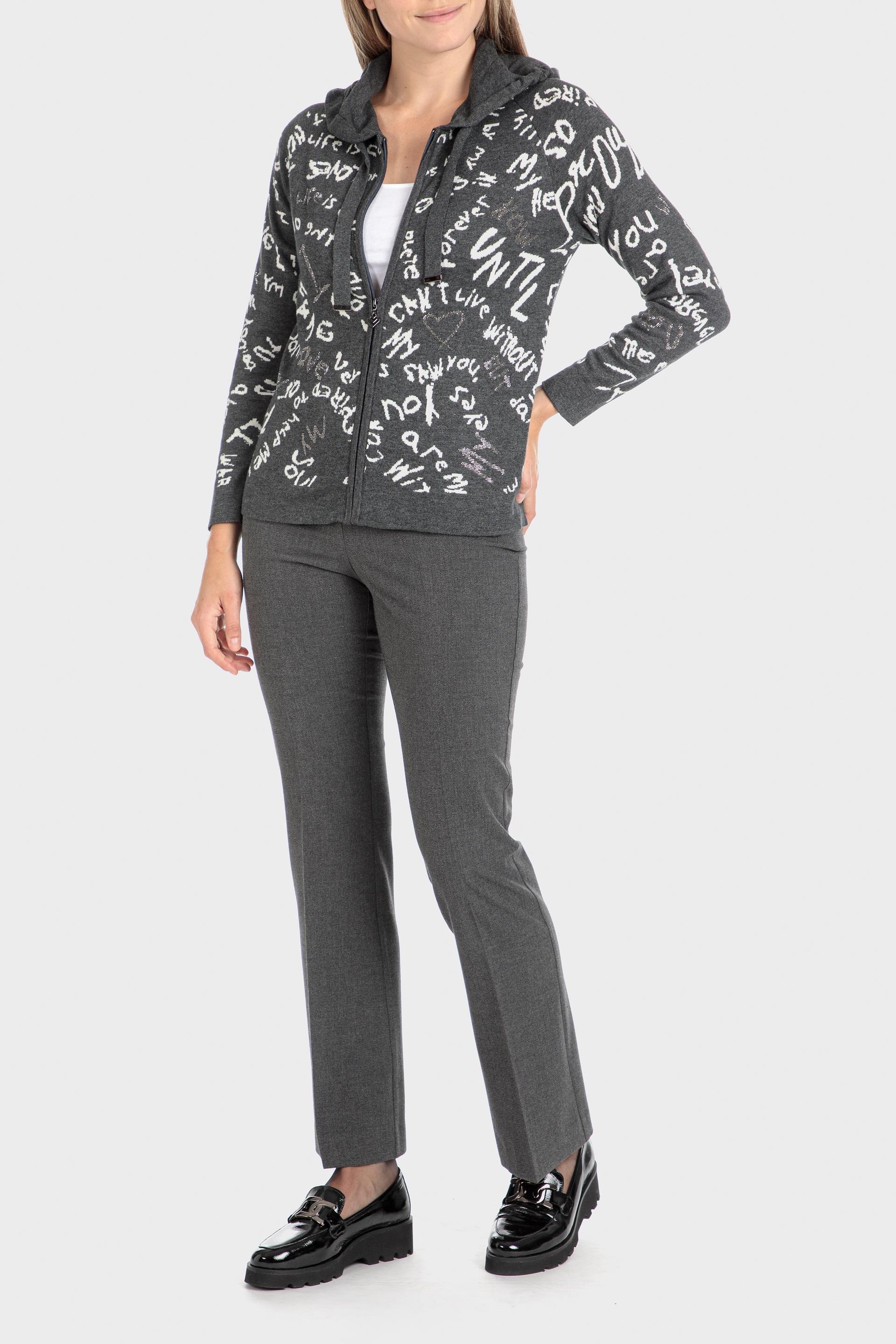 Grey Hooded Jacket, Grey Dark, large image number 1