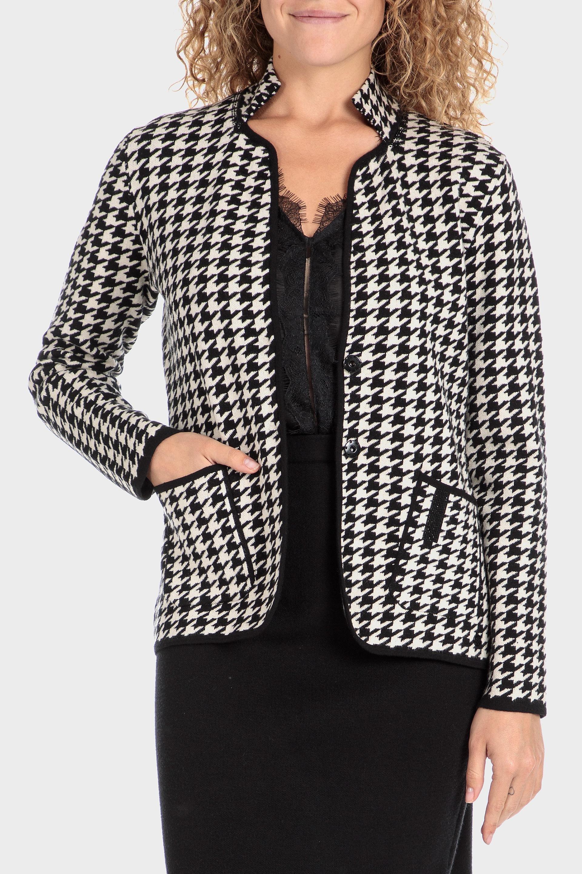 Multicolour Jacquard Jacket, Black, large image number 0