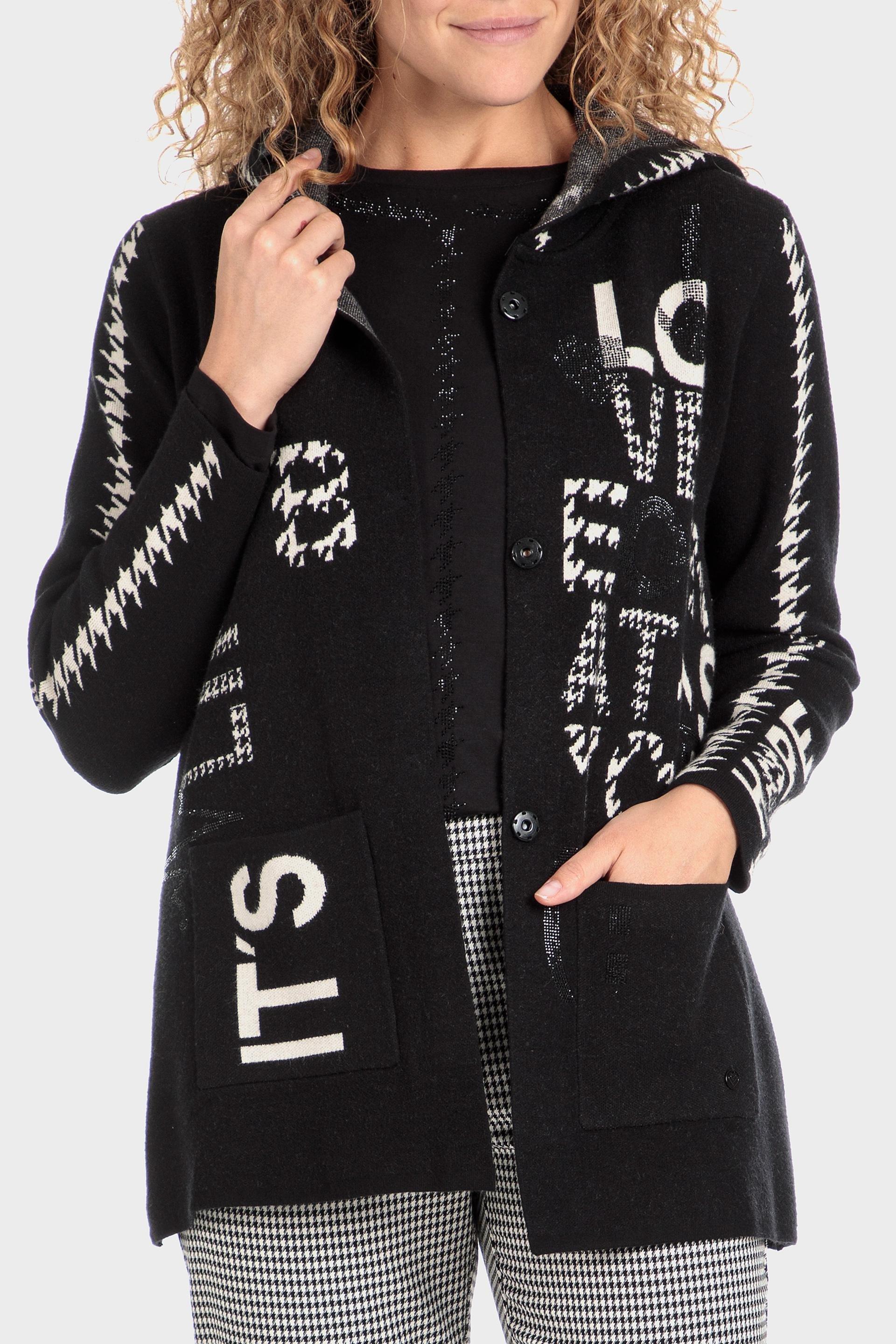 Black Hooded Jacket, , large image number 2