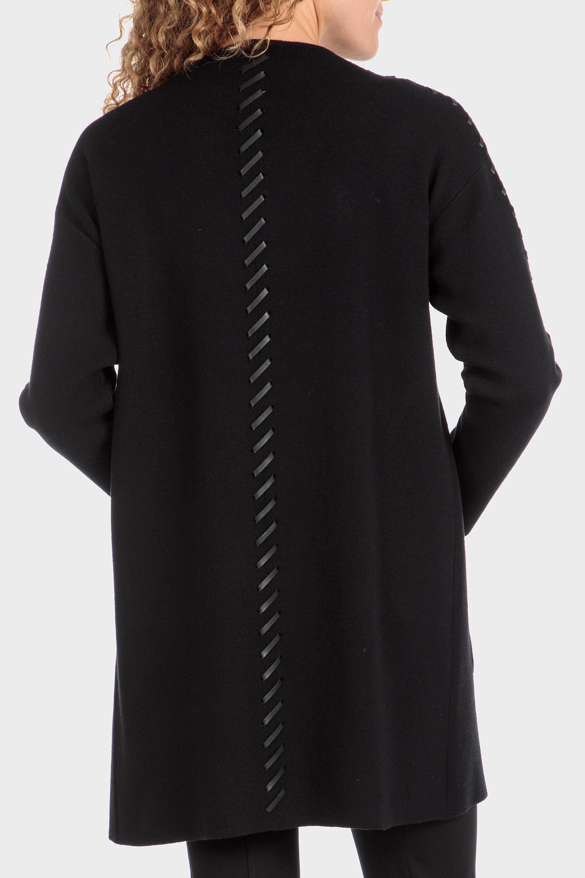 Black Long Pockets Cardigan, , large image number 2
