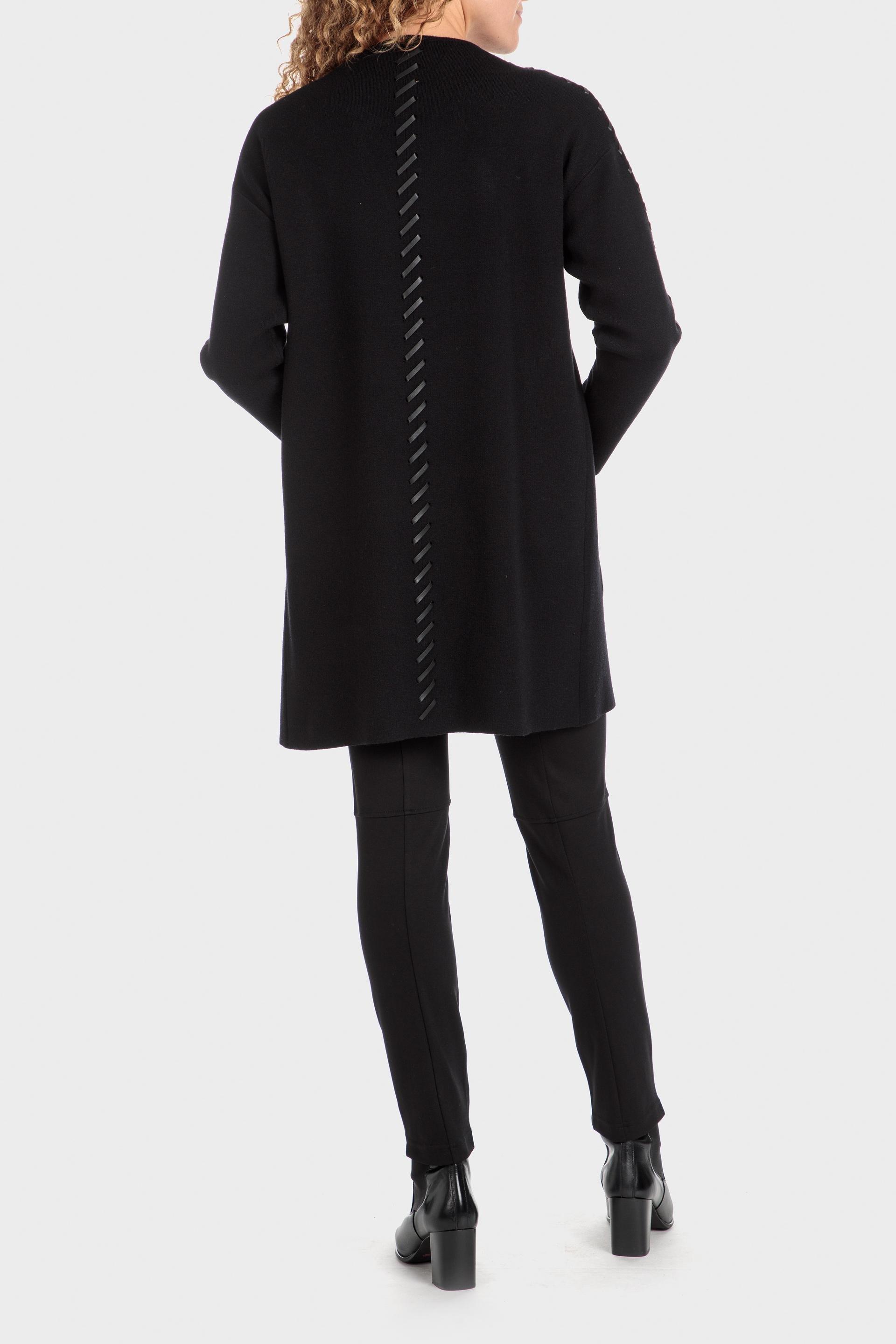 Black Long Pockets Cardigan, , large image number 3