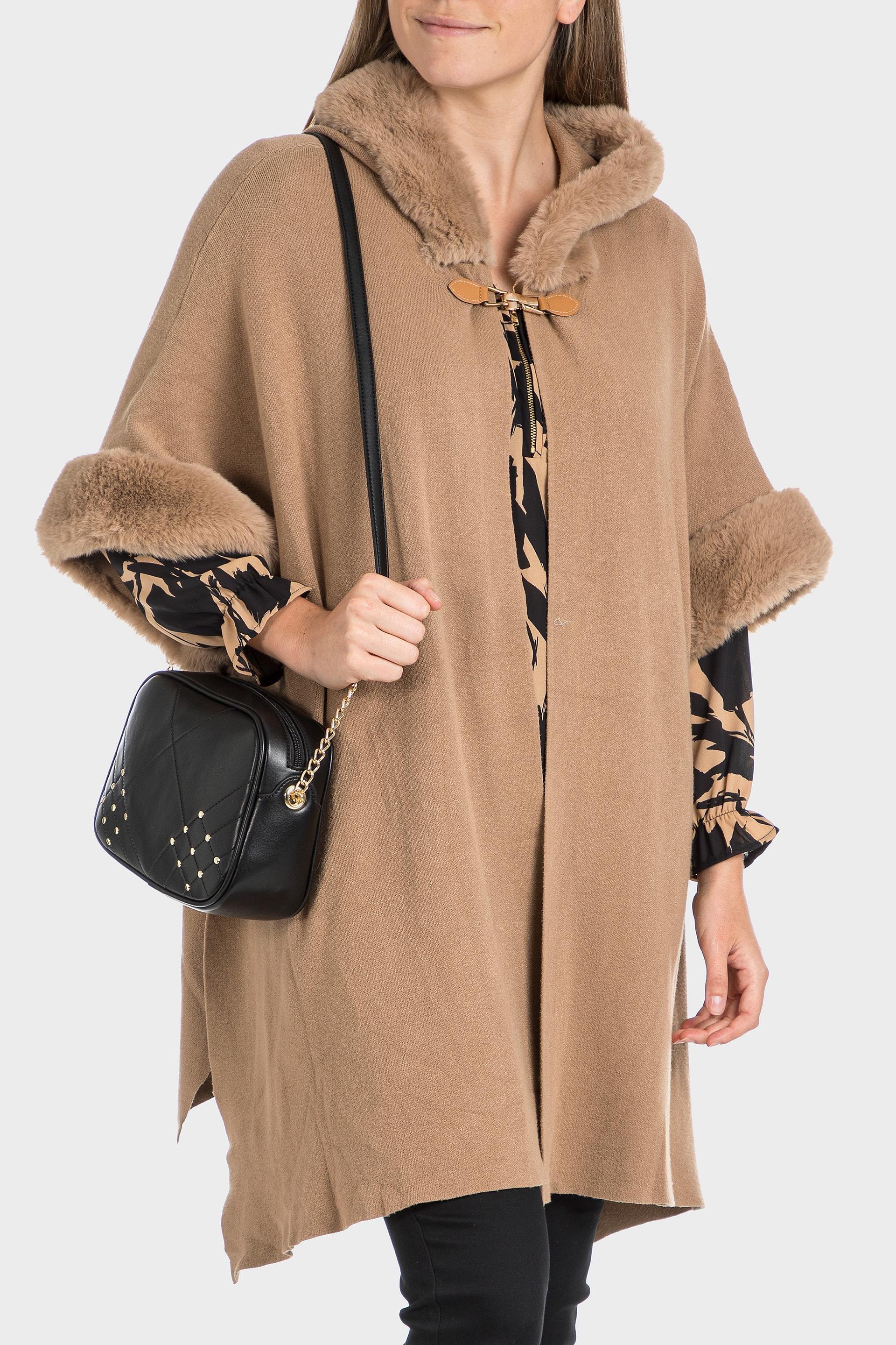 Brown Cape Jacket, , large image number 0