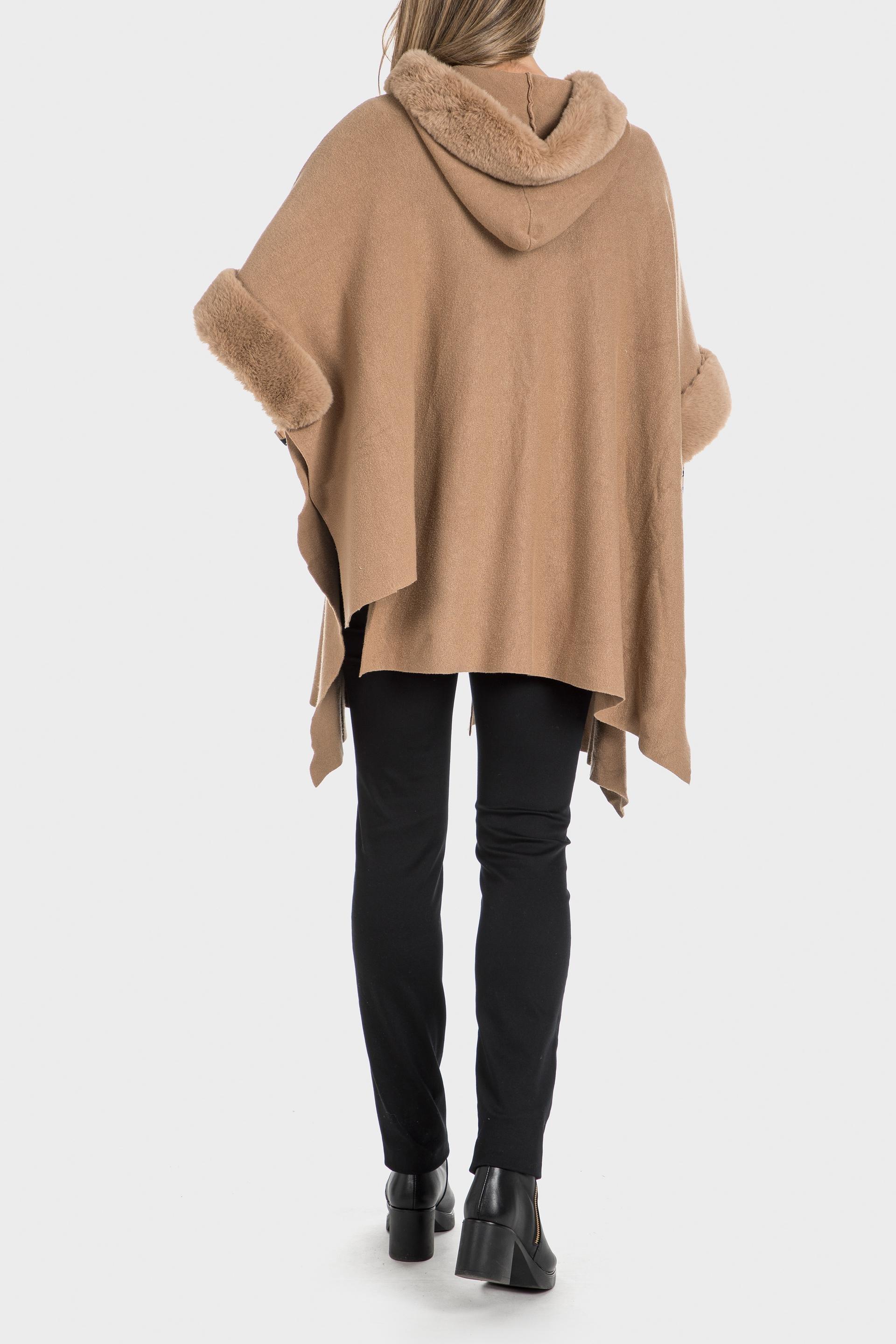 Brown Cape Jacket, , large image number 2