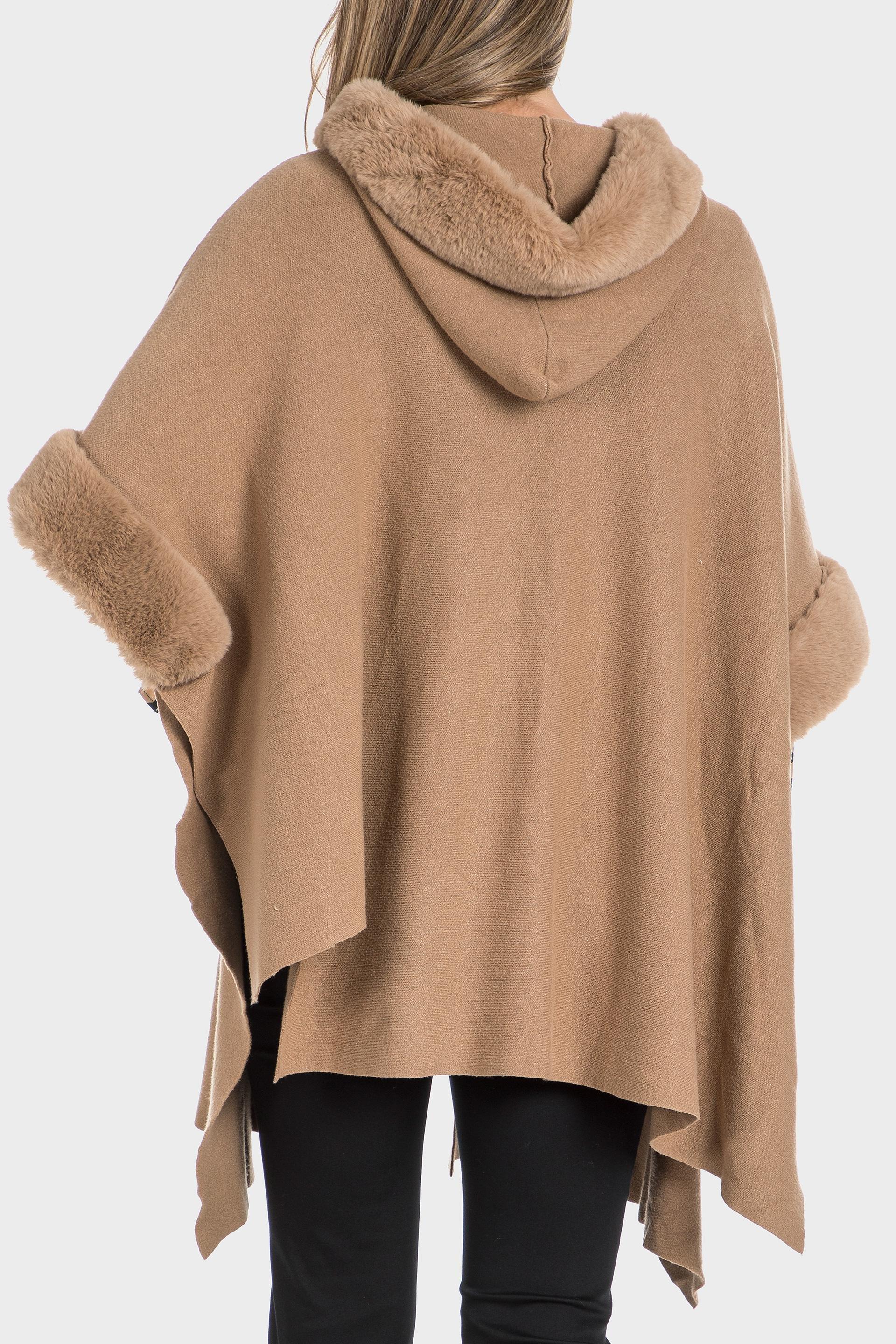Brown Cape Jacket, , large image number 3
