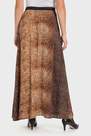 Punt Roma - Brown Long Printed Skirt